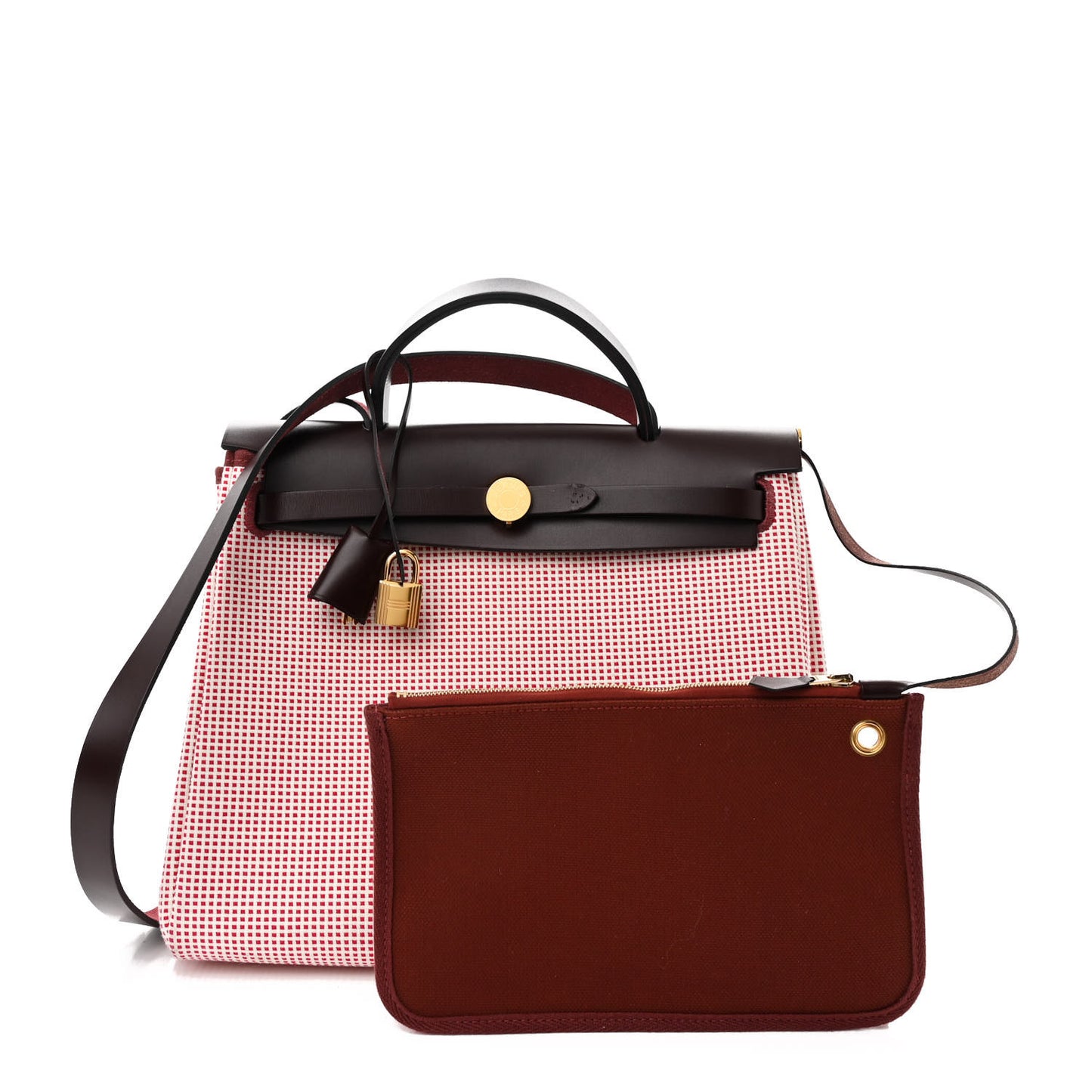 Criss Viking Vache Hunter Herbag Zip Retourne 31 PM Ecru Brique Anemone Rouge Sellier