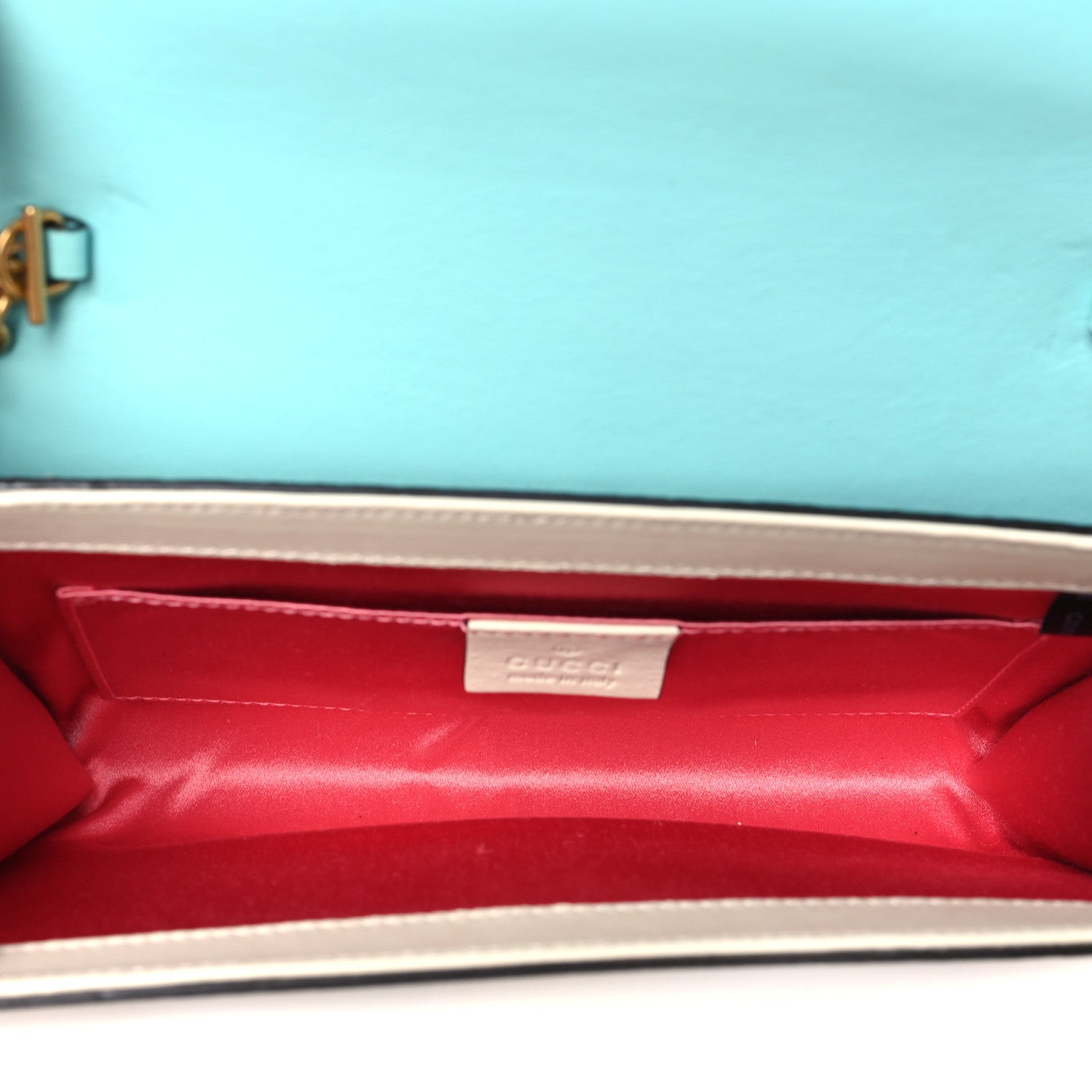 Gucci Snakeskin Animalier Broadway Clutch Blue Beige 5 of 10