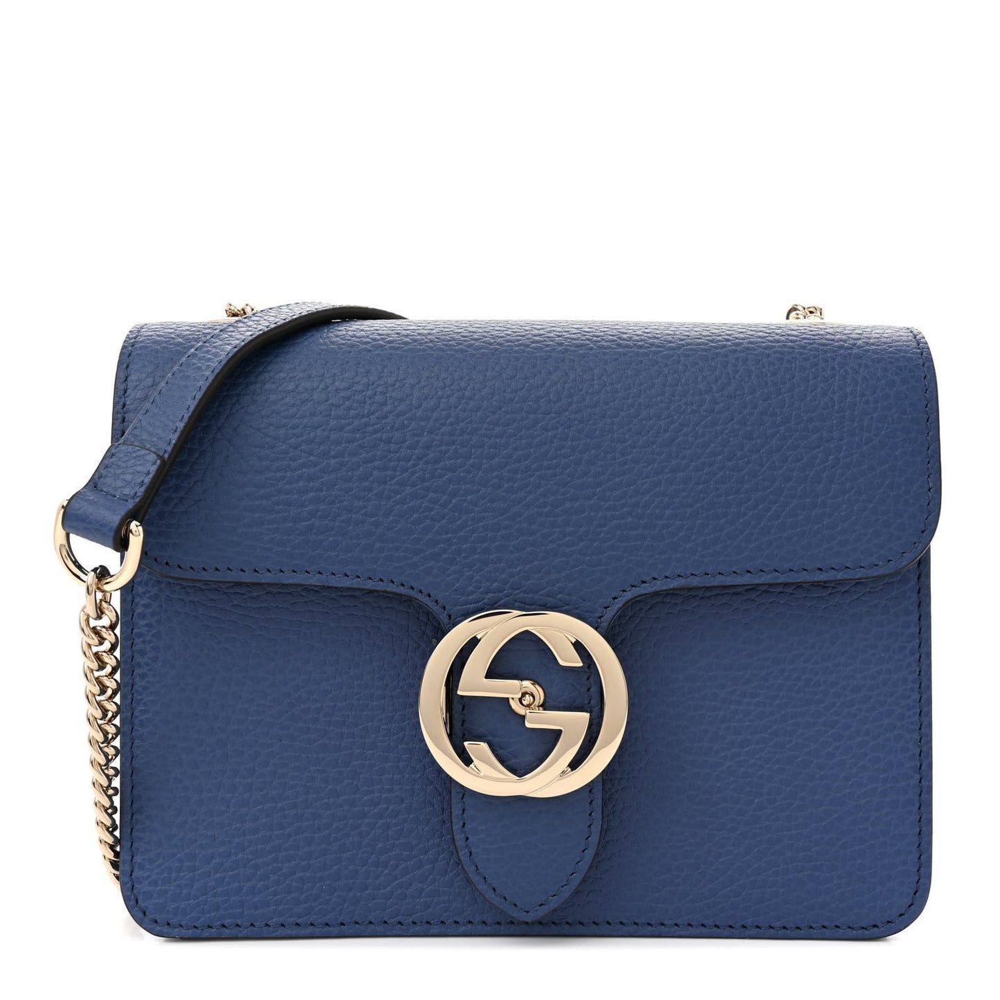 Dollar Calfskin Small Interlocking G Shoulder Bag Caspian