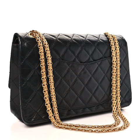 Aged Calfskin Lucky Charms 2.55 Reissue 226 Flap Black