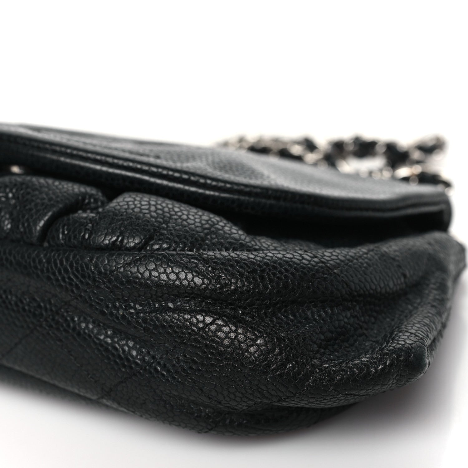 Chanel Caviar Half Moon Wallet On Chain WOC Black 11 of 12