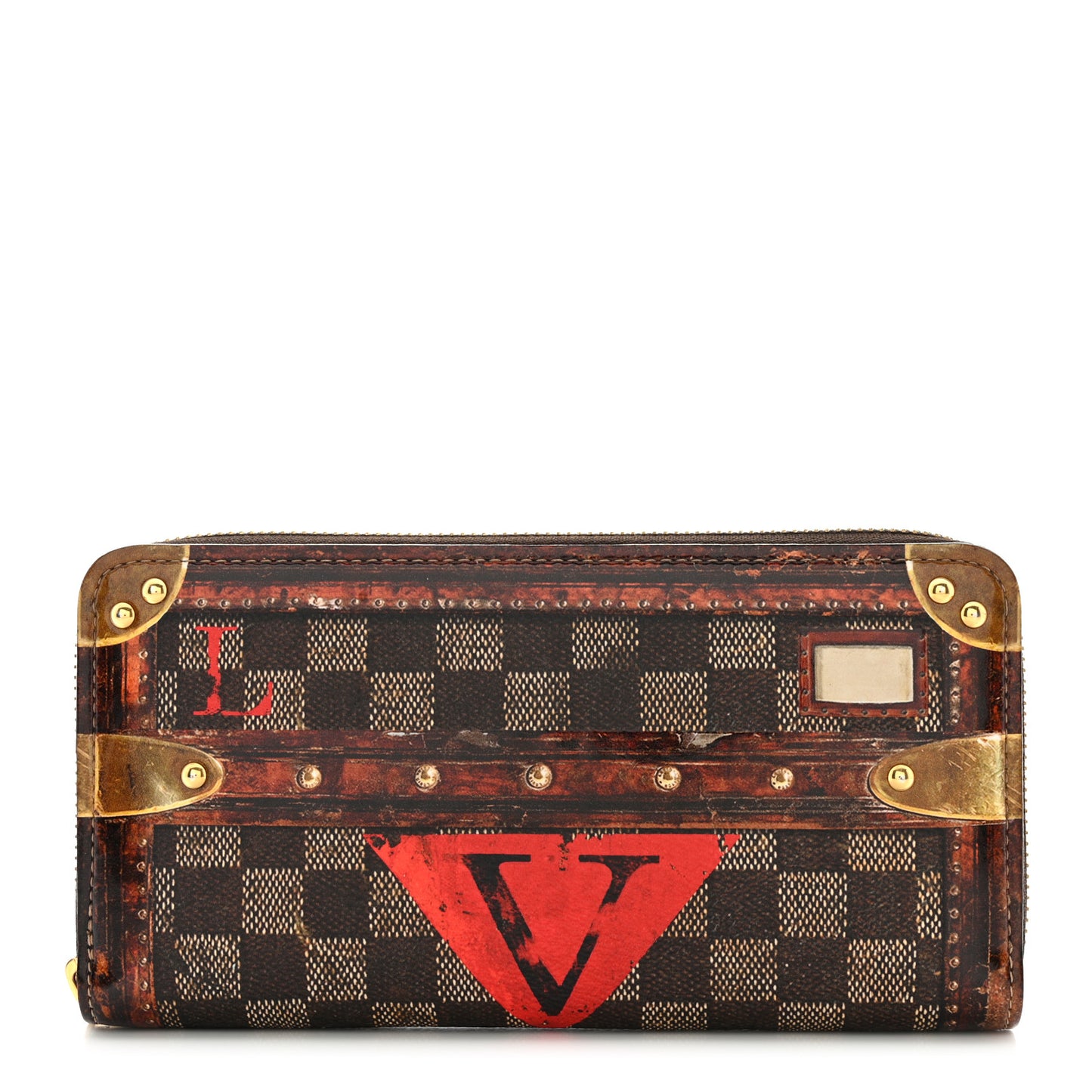 Transformed Damier Ebene Time Trunk Zippy Wallet