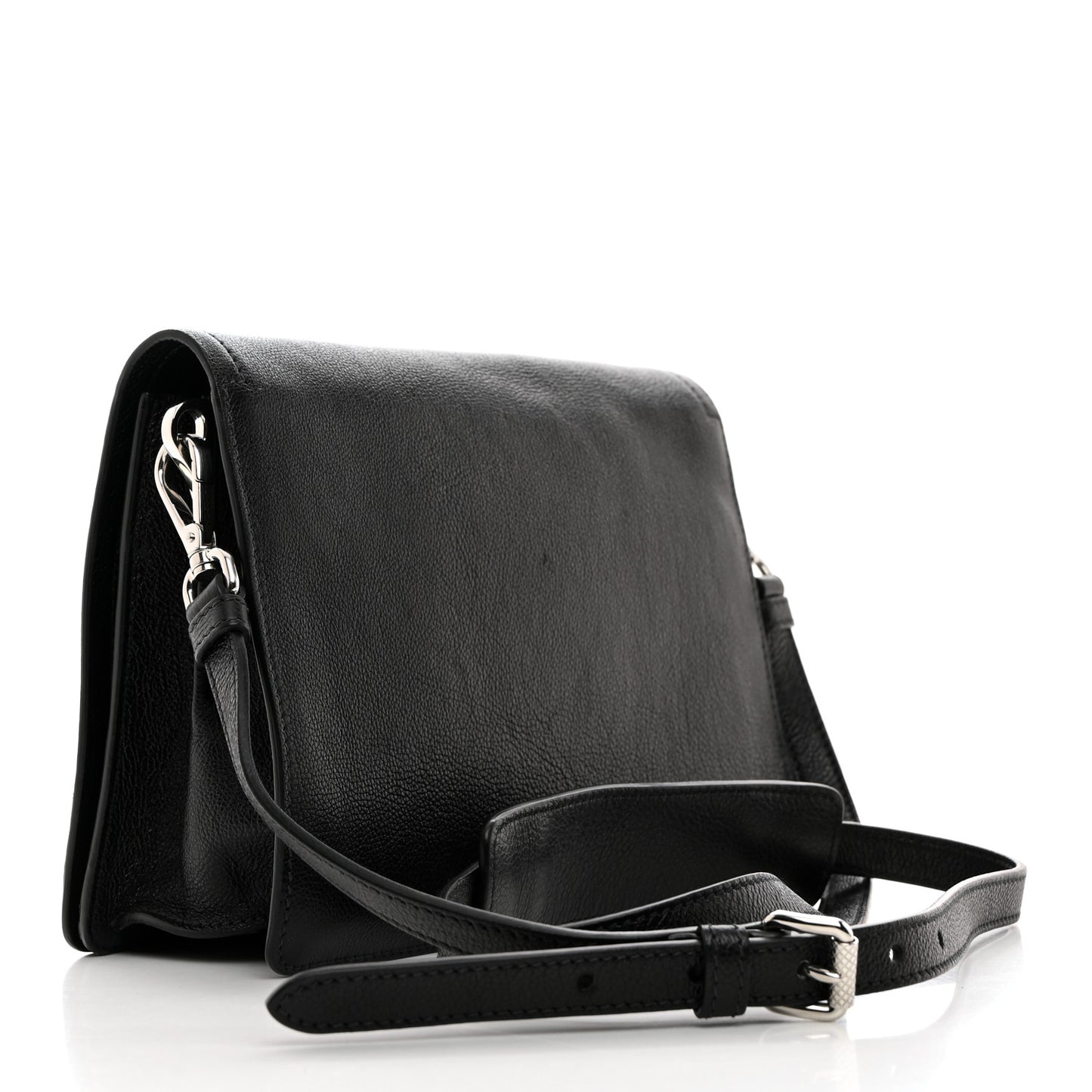 Glace Calf Shoulder Bag Black