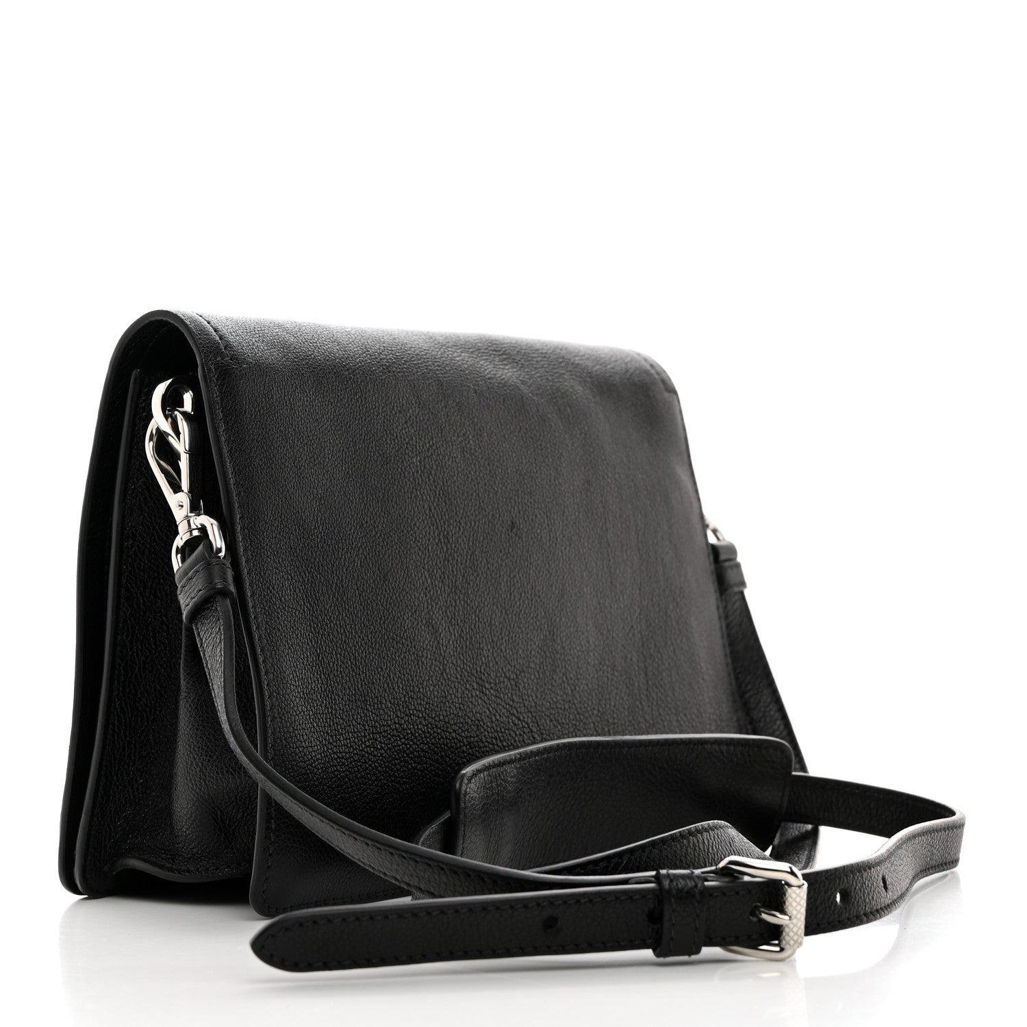 Prada Glace Calf Shoulder Bag Black 3 of 10