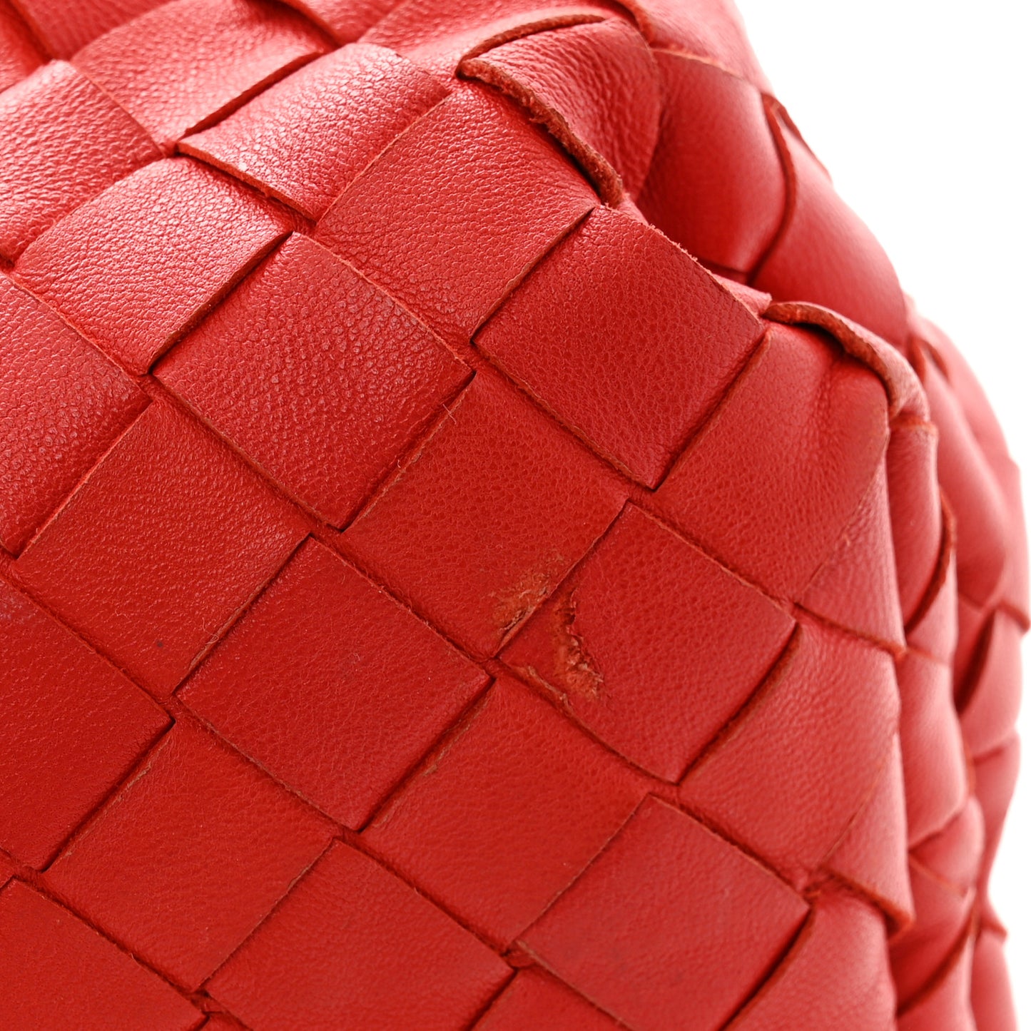 Nappa Maxi Intreccio The Pouch Oversized Red