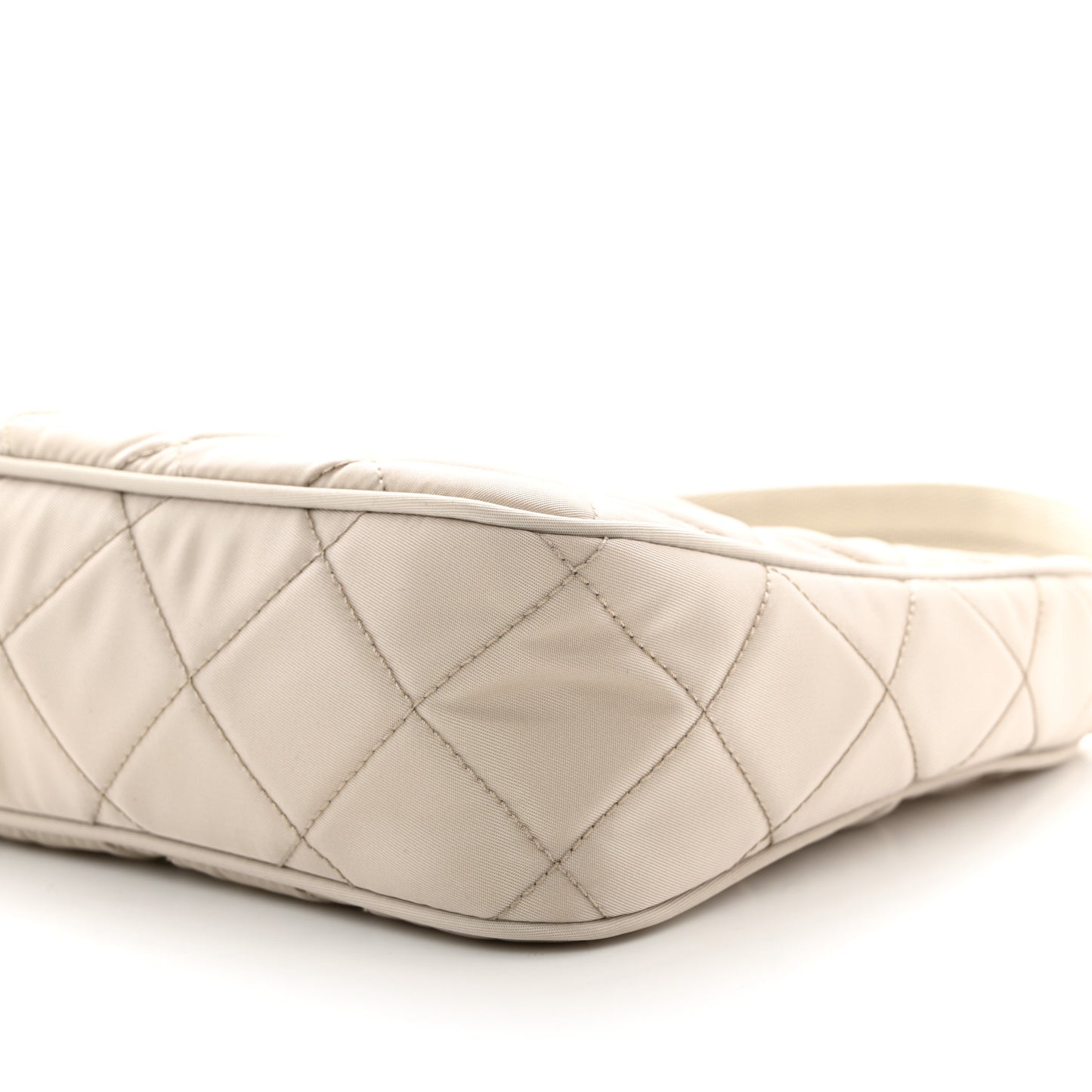 Tessuto Nylon Stitched Shoulder Bag Pomice