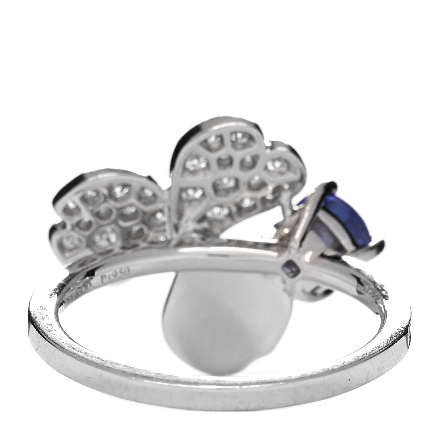 Tiffany Platinum Diamond Tanzanite Paper Flowers Ring 52 6 2 of 4