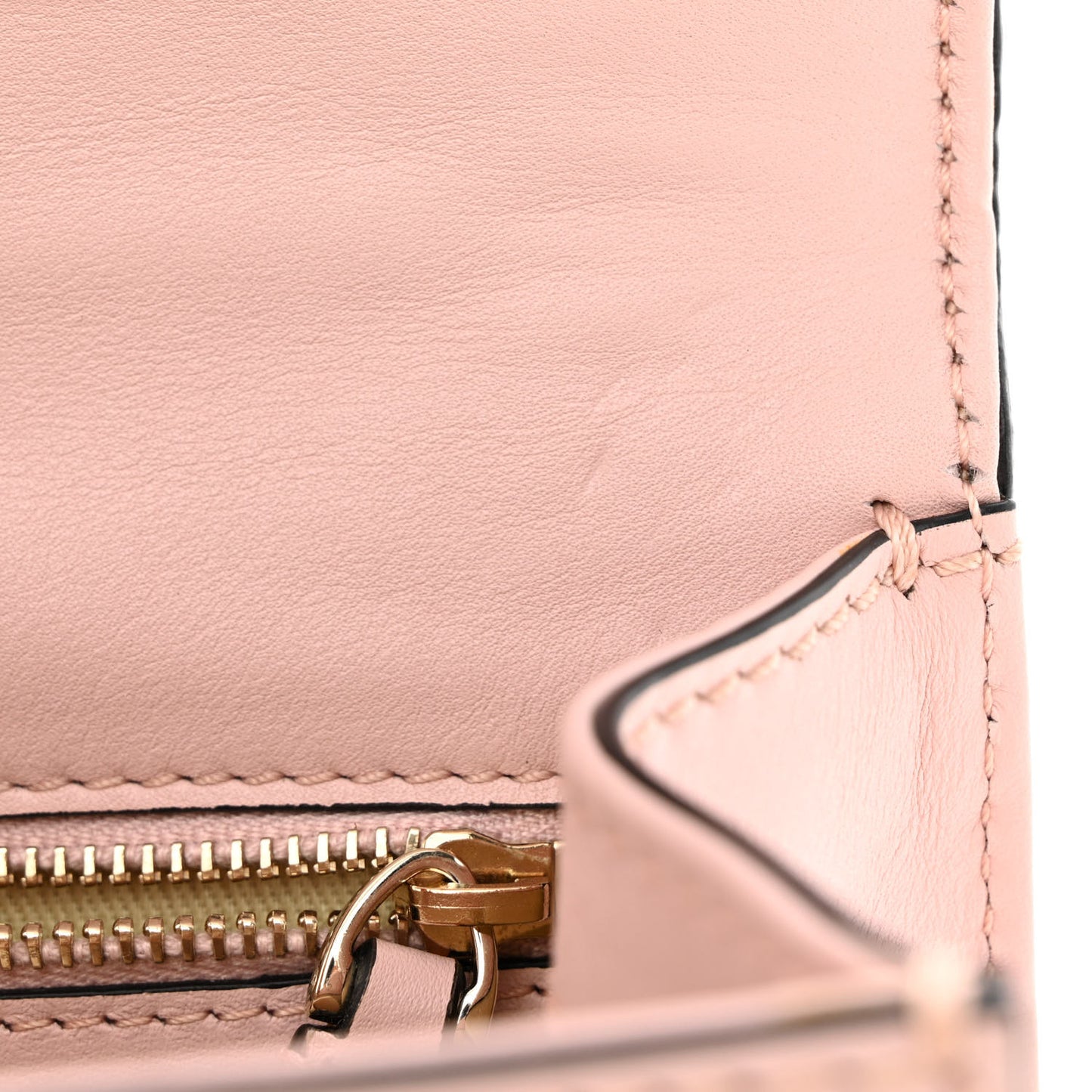 Vitello Small Glam Lock Rockstud Flap Poudre