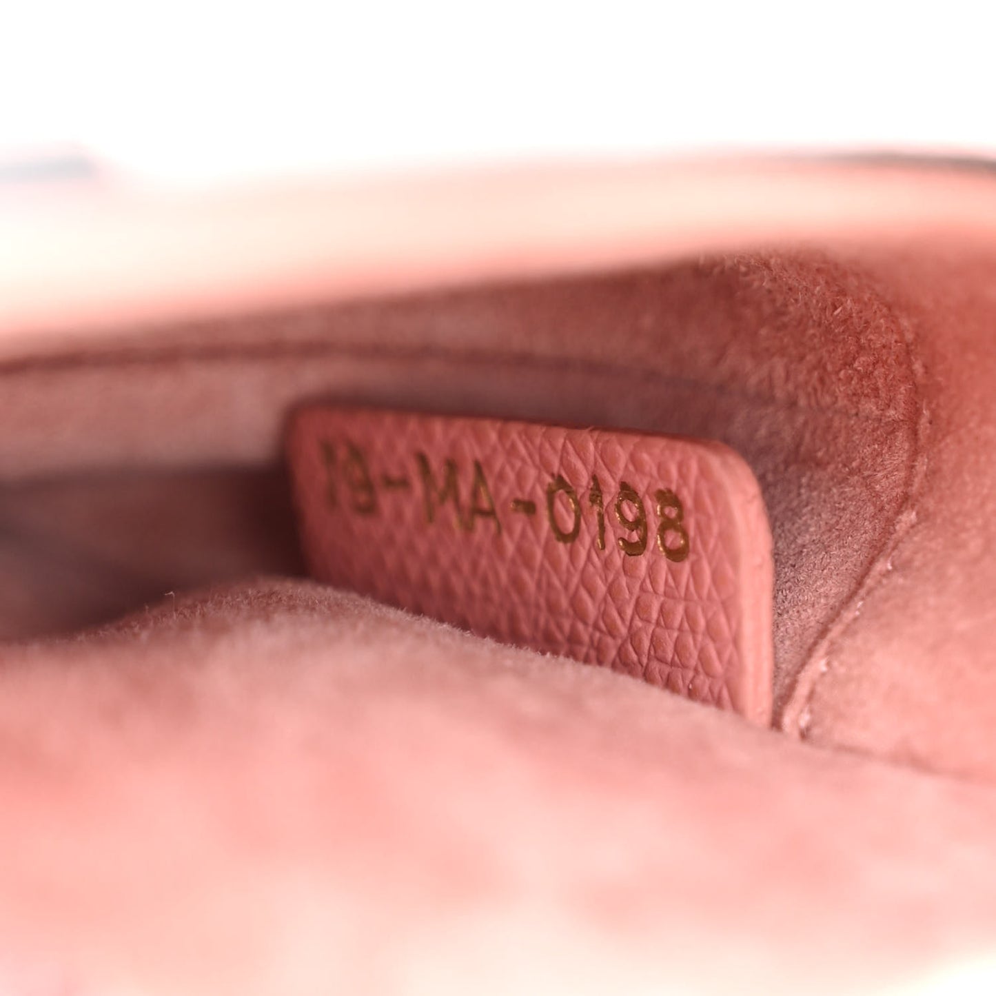 Grained Calfskin Mini Saddle Bag Pink