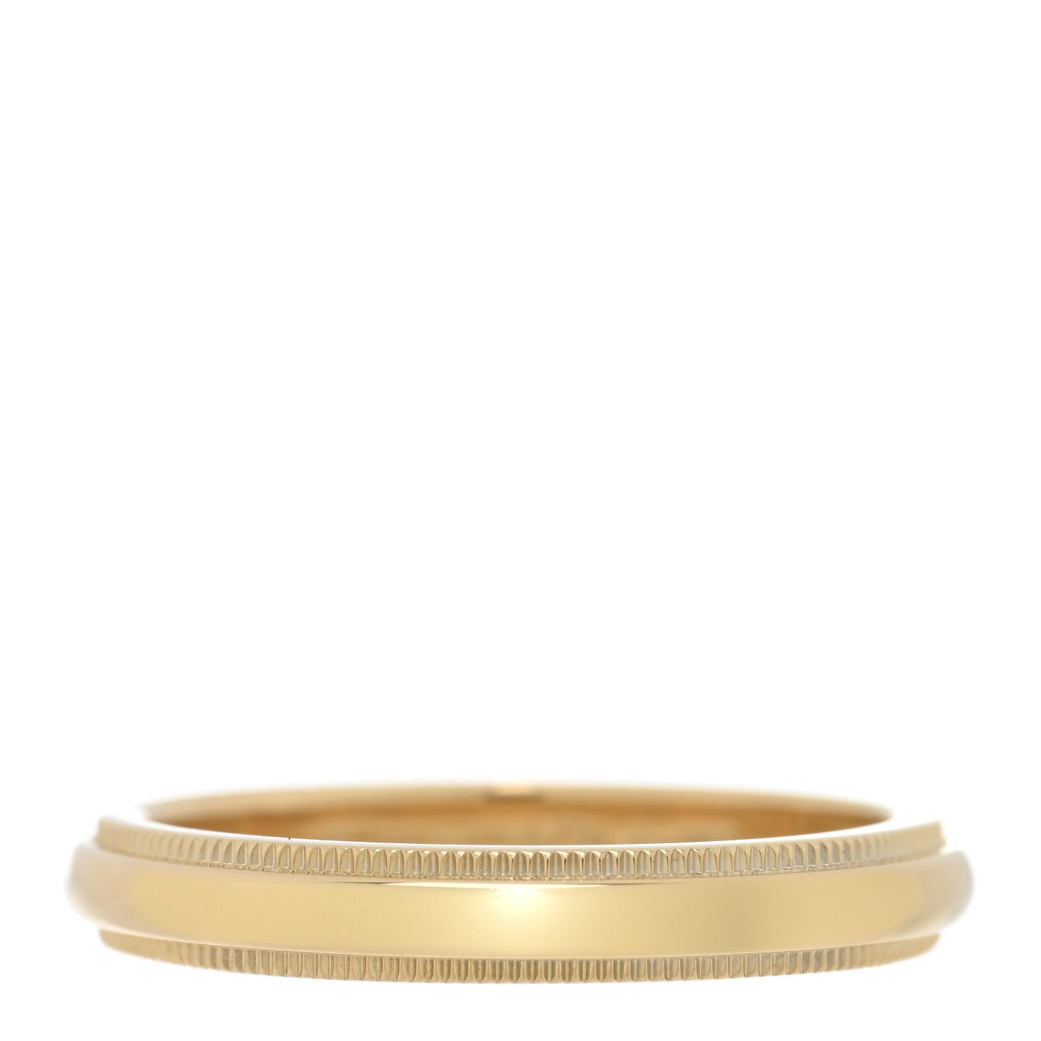 Tiffany 18K Yellow Gold 3mm Milgrain Wedding Band Ring 54 6.75 1 of 5