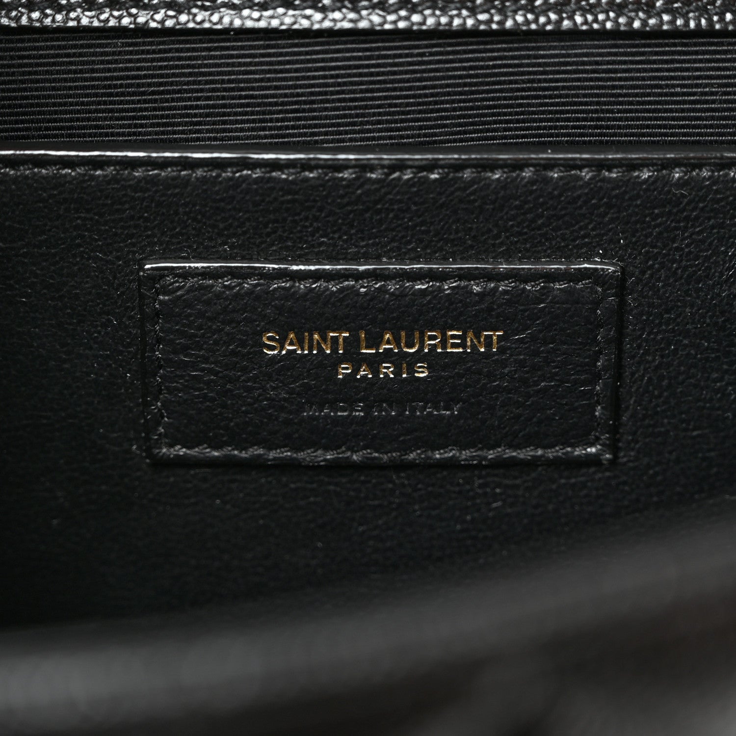 Saint Laurent Grain De Poudre Textured Mixed Matelasse Triquilt Medium Monogram Satchel Black 5 of 9