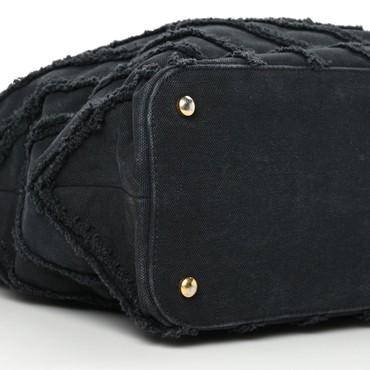 Canvas Chevron Cuba Patchwork Shopper Tote Black