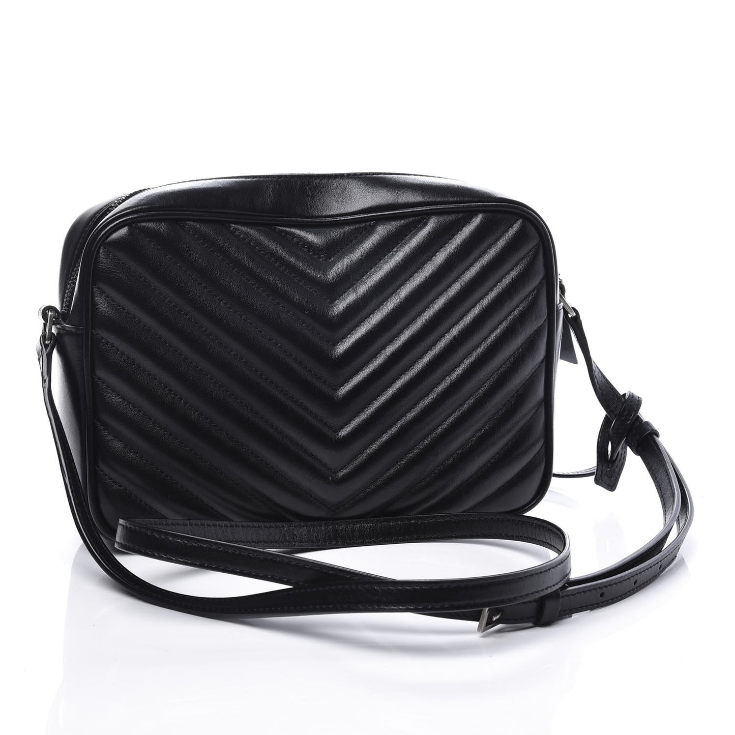 Calfskin Matelasse Monogram Lou Camera Bag Black