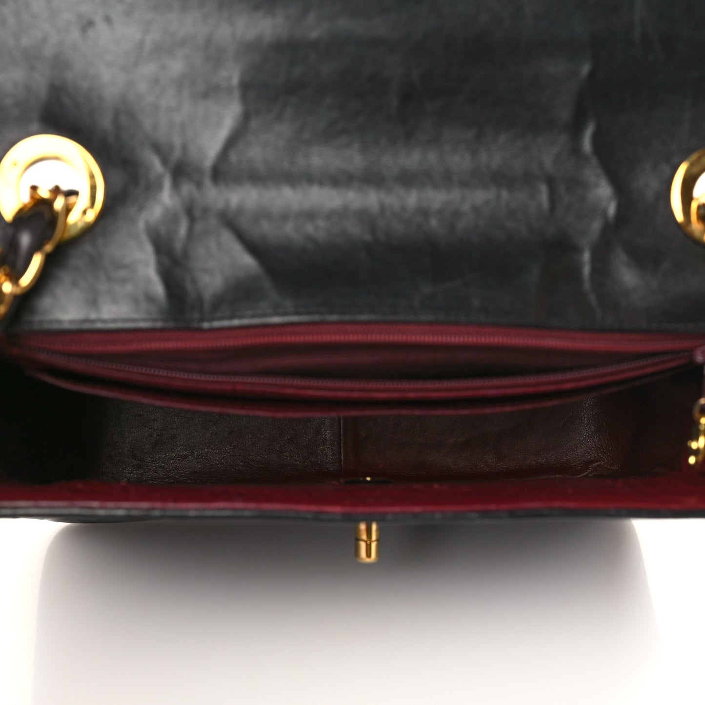Lambskin Quilted Mini Square Flap Bag Black