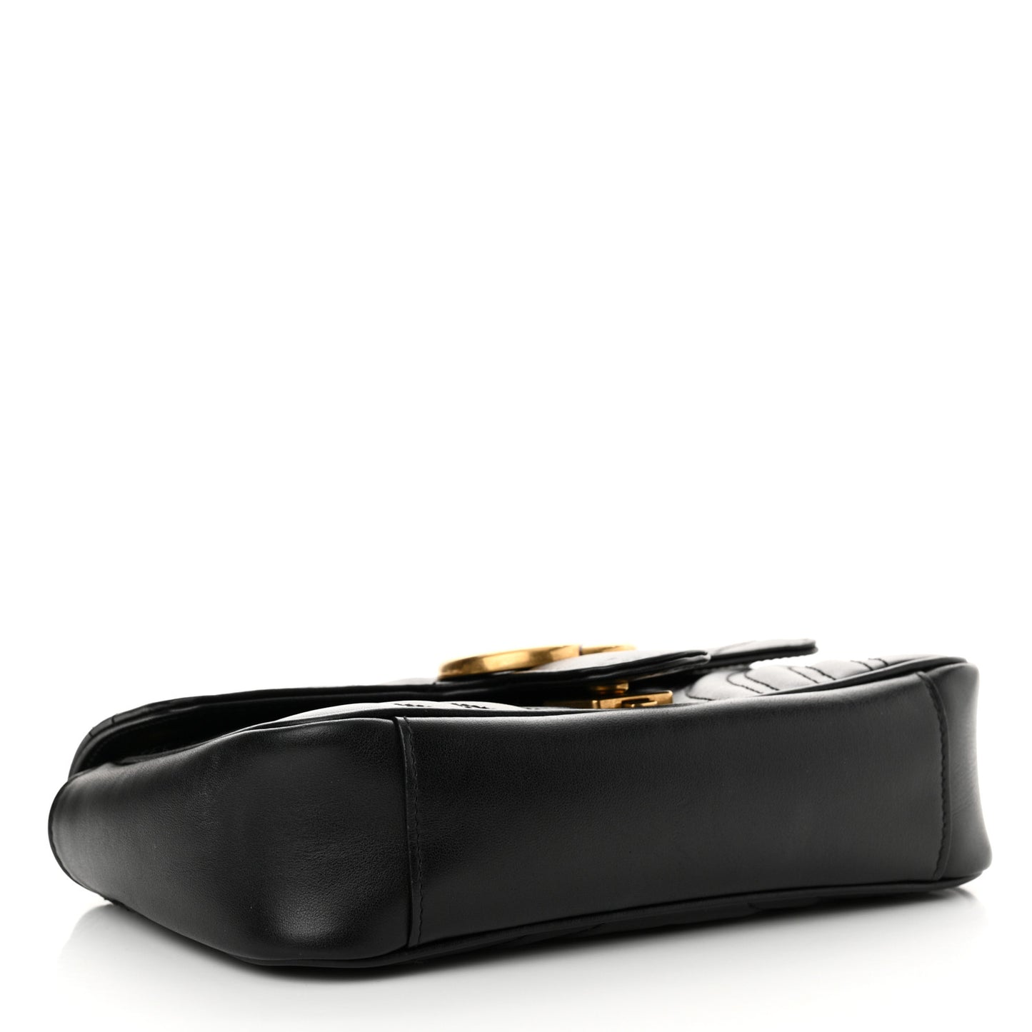 Calfskin Matelasse Mini GG Marmont Shoulder Bag Black