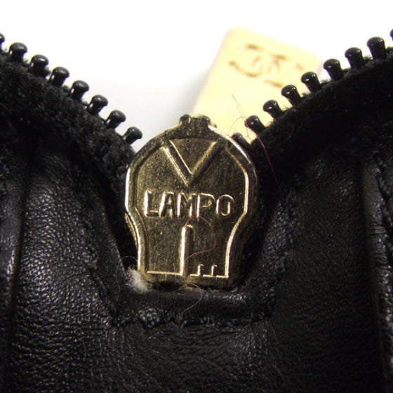 Caviar Zip Around Wallet Black