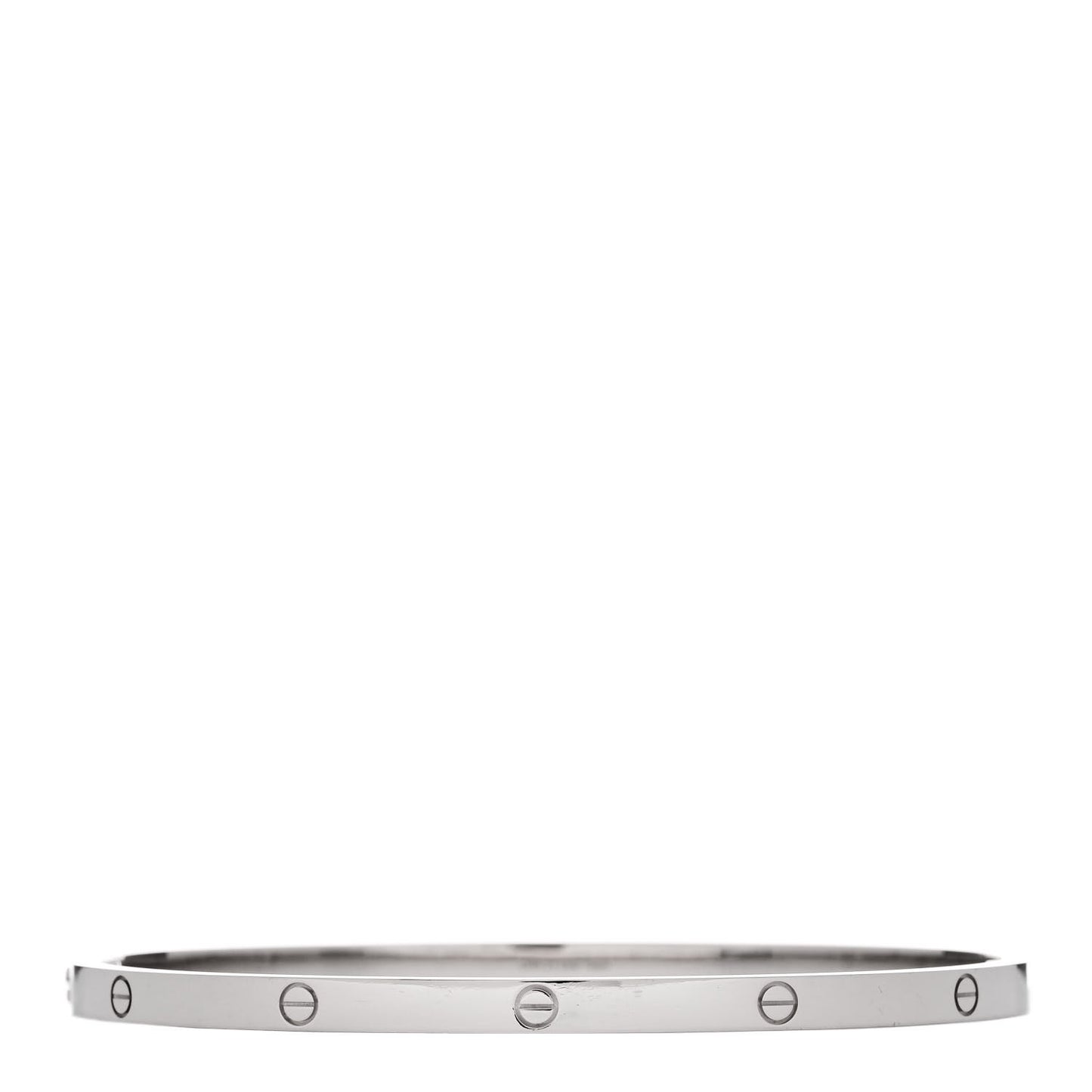 18K White Gold Small LOVE Bracelet 19