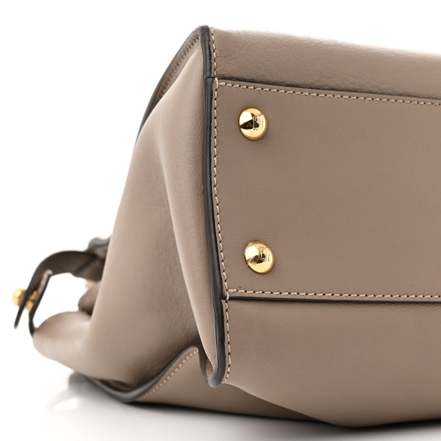 Vitello Seta Shiny Nappa Plexiglass Medium Peekaboo I SEE U Satchel Tortora