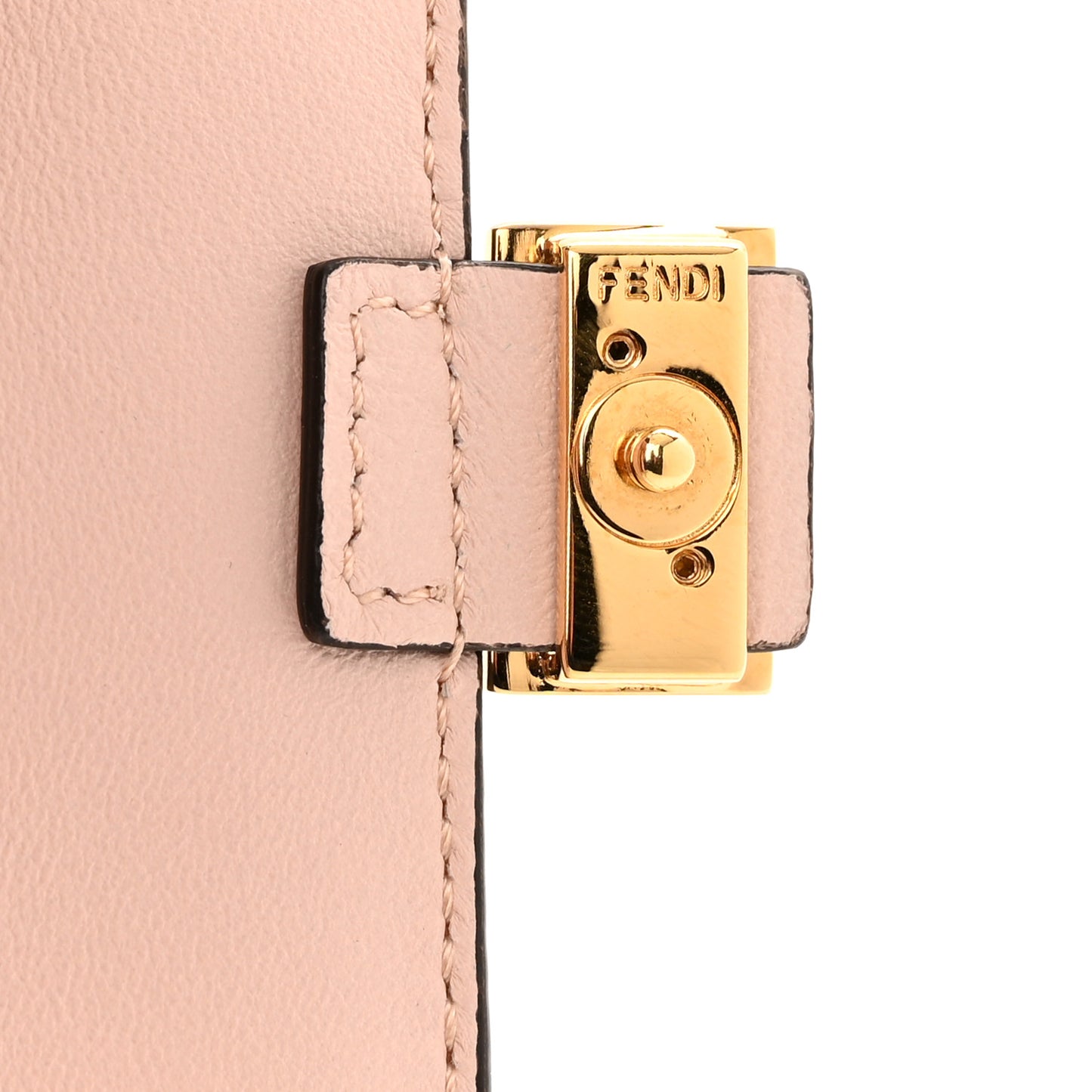 Nappa Matisse FF Embossed Nano Baguette Charm Rosa Quarzo