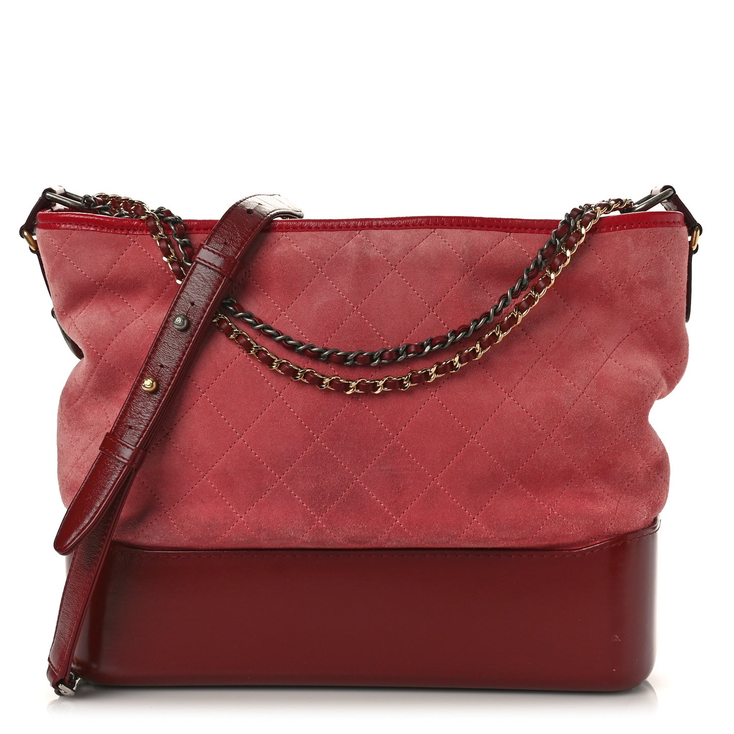 Suede Calfskin Quilted Medium Gabrielle Hobo Multicolor