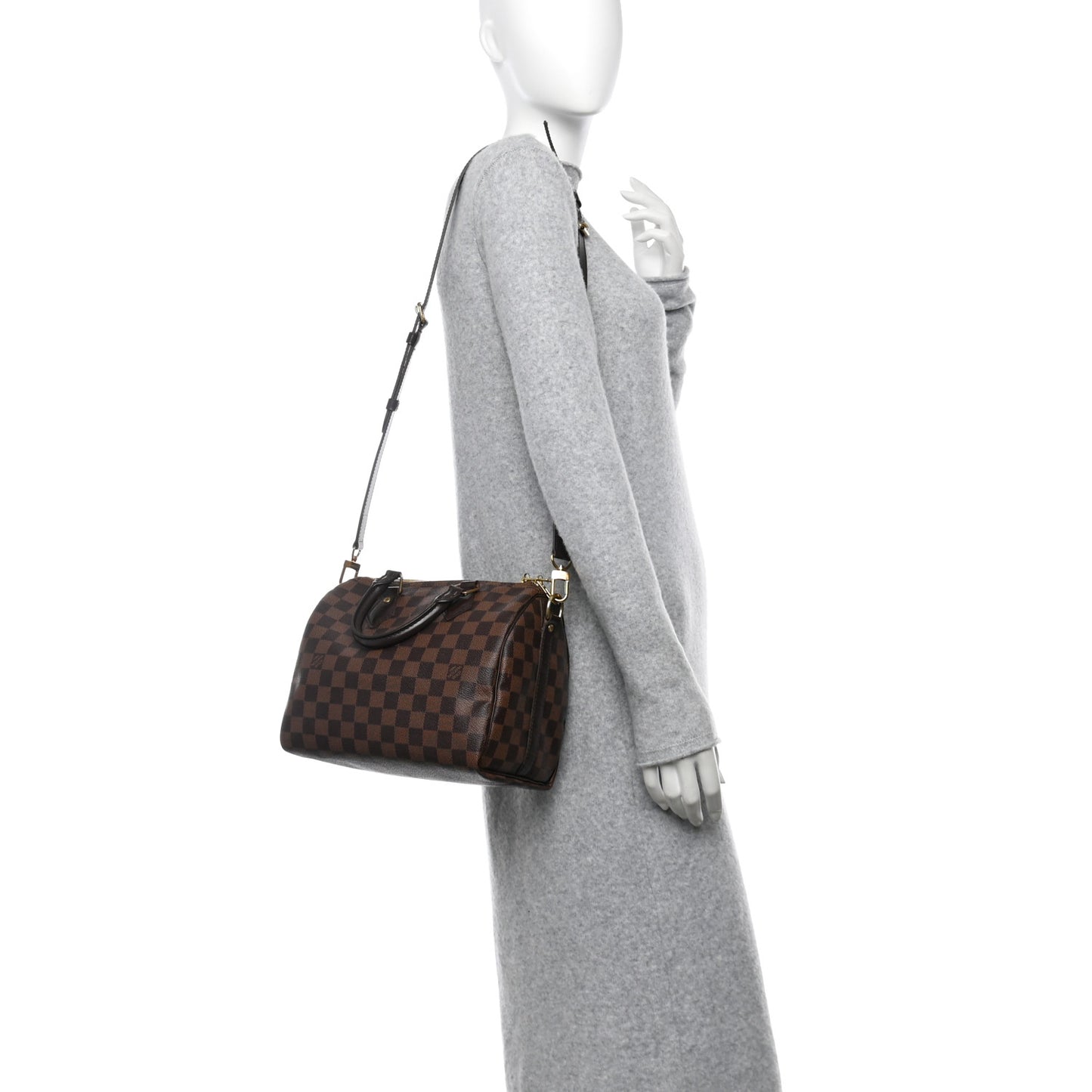 Damier Ebene Speedy Bandouliere 25