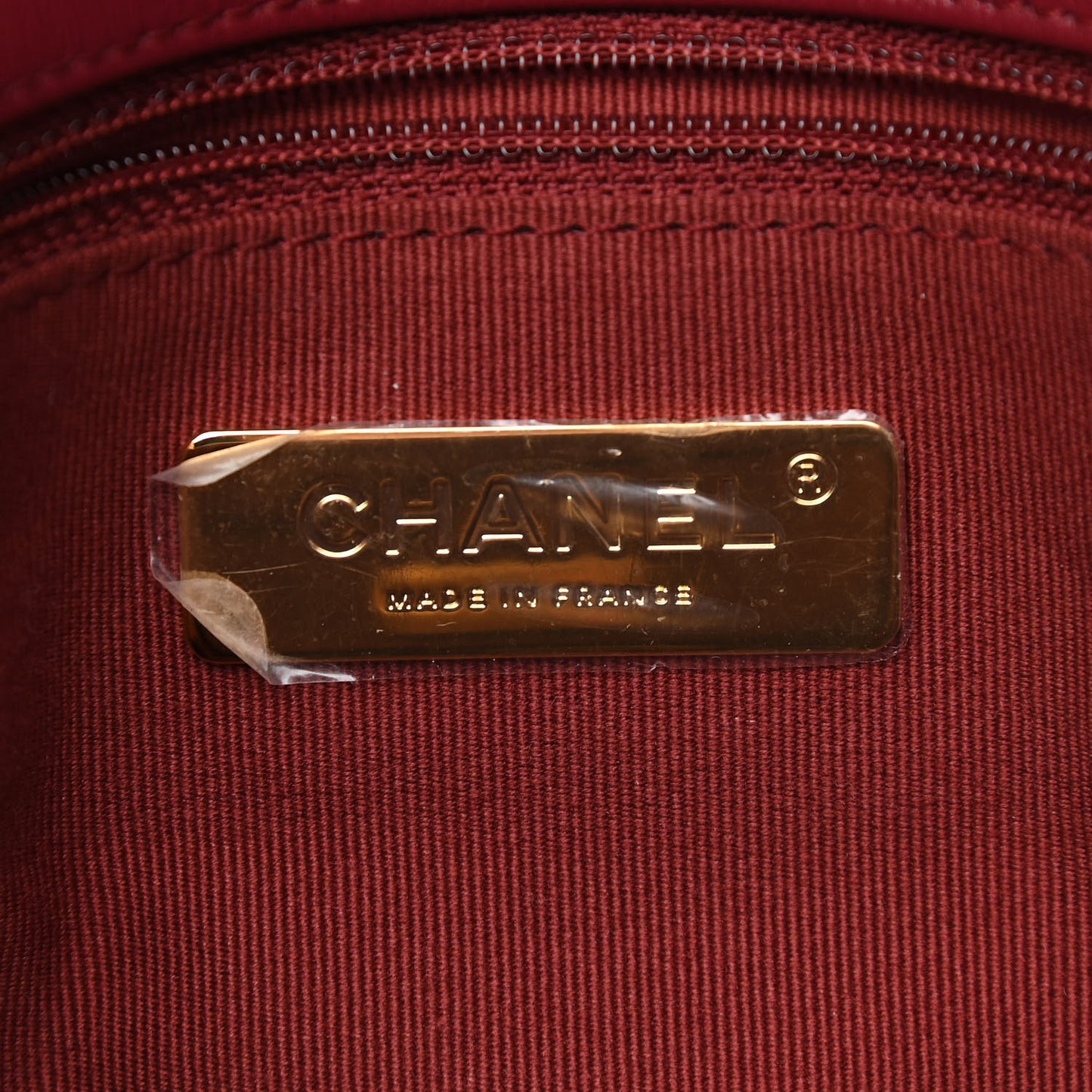 Goatskin Quilted Medium Chanel 19 Flap Dark Red