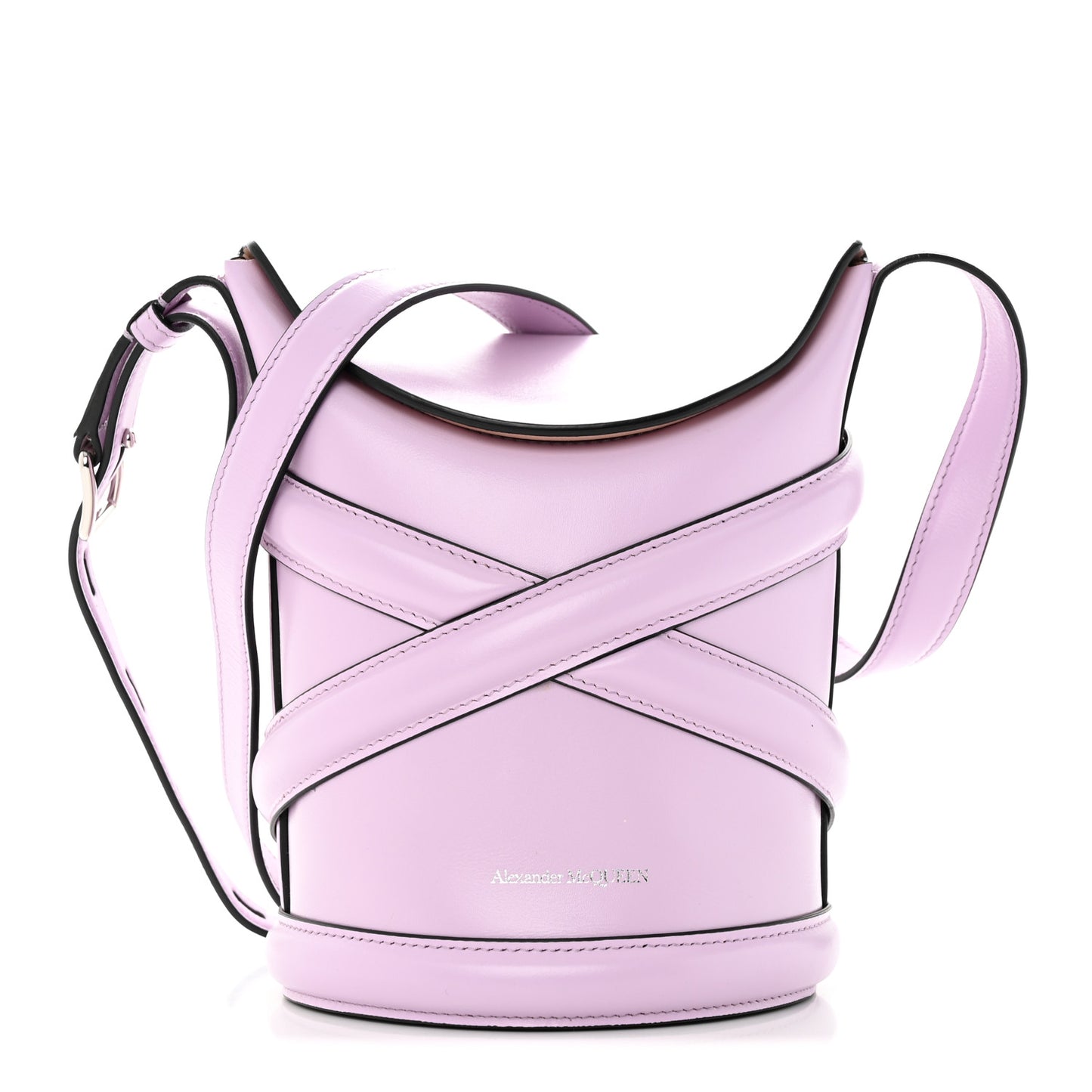Calfskin The Curve Small Shoulder Bag Lilac