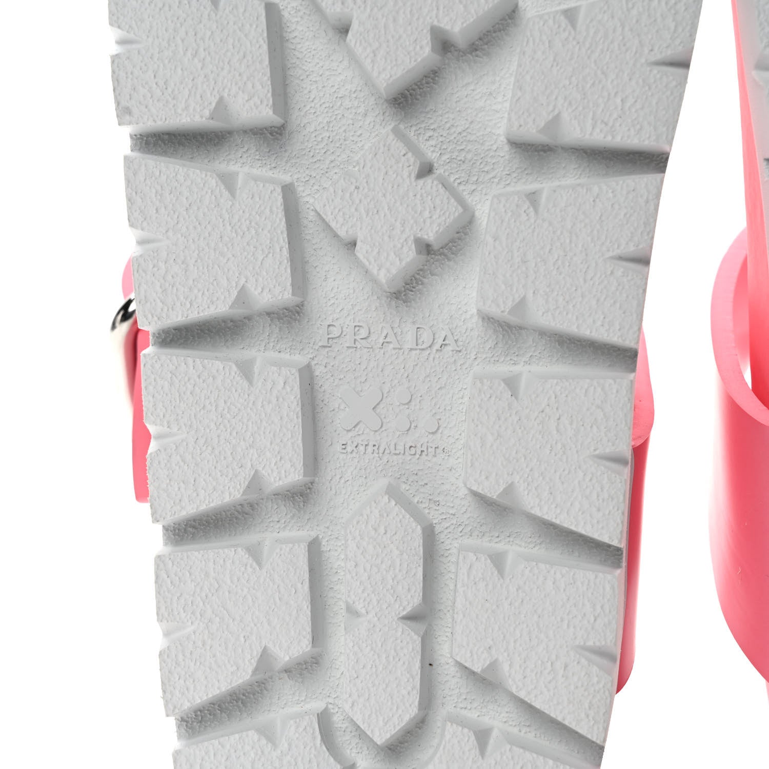 Prada EVA Rubber Buckled Lug Sole 20mm Thong Sandals 36 Begonia 6 of 9