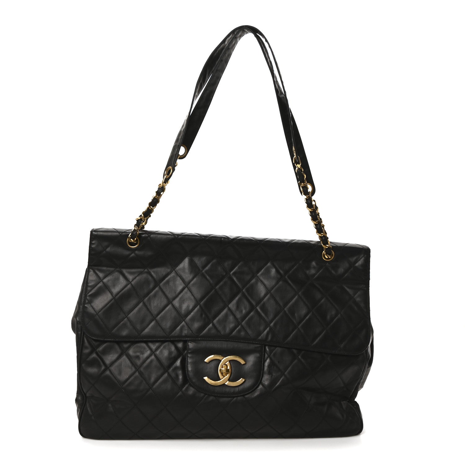 Chanel Vinyl XXL Jumbo Maxi Flap Bag 1702417 – FASHIONPHILE