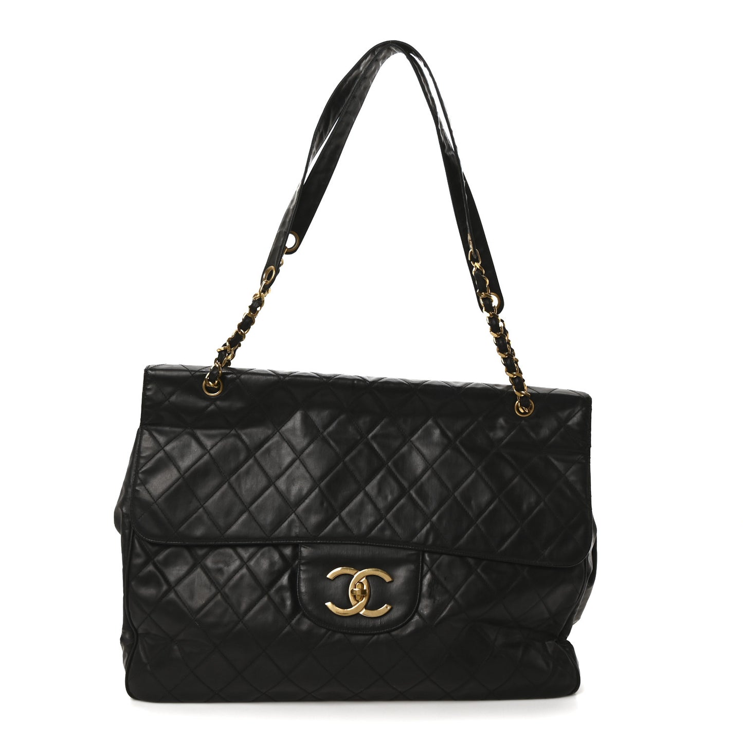 Vinyl XXL Jumbo Maxi Flap Bag