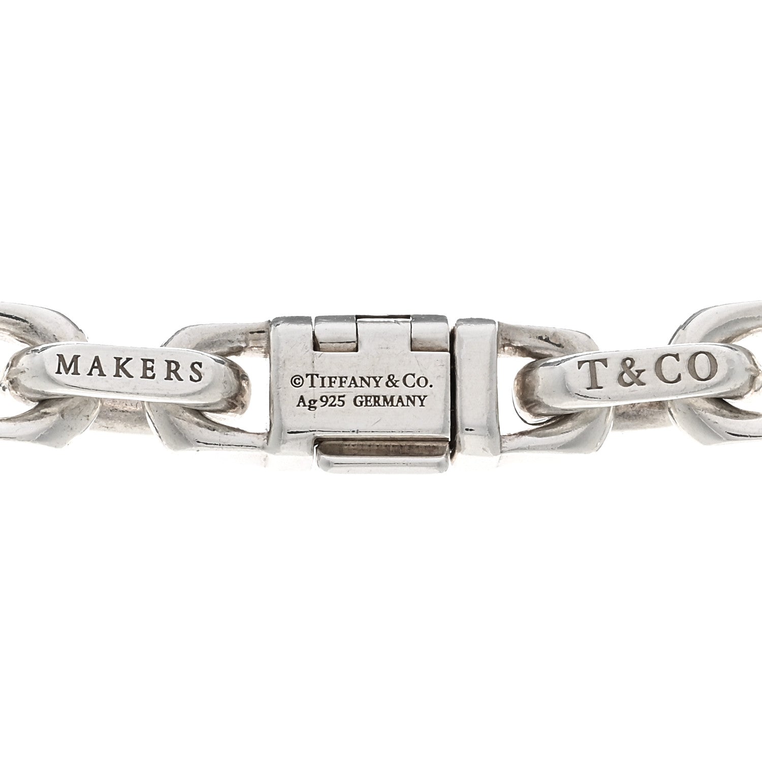 Tiffany Sterling Silver 18K Yellow Gold Makers Chain Necklace 24" 4 of 4