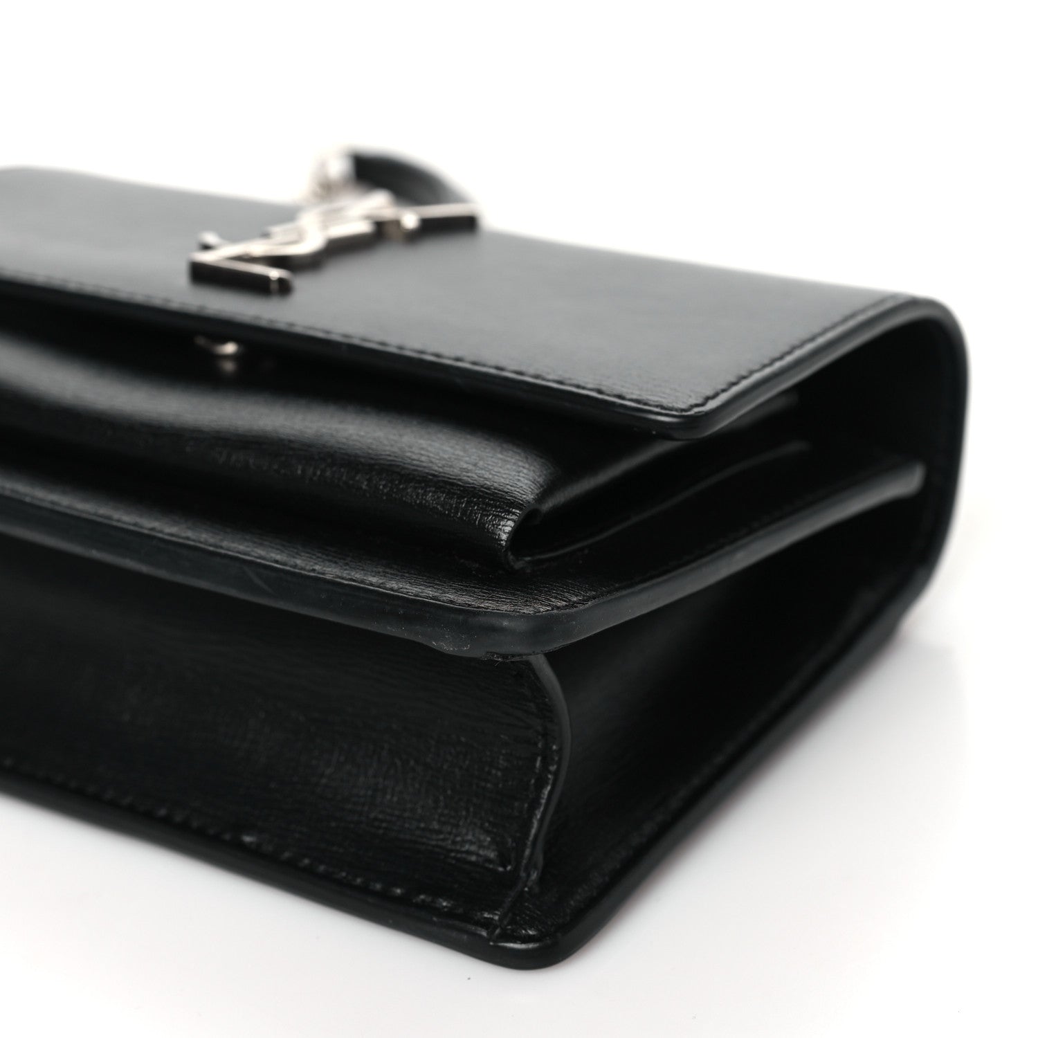 Saint Laurent Calfskin Monogram Sunset Chain Wallet Black 9 of 9