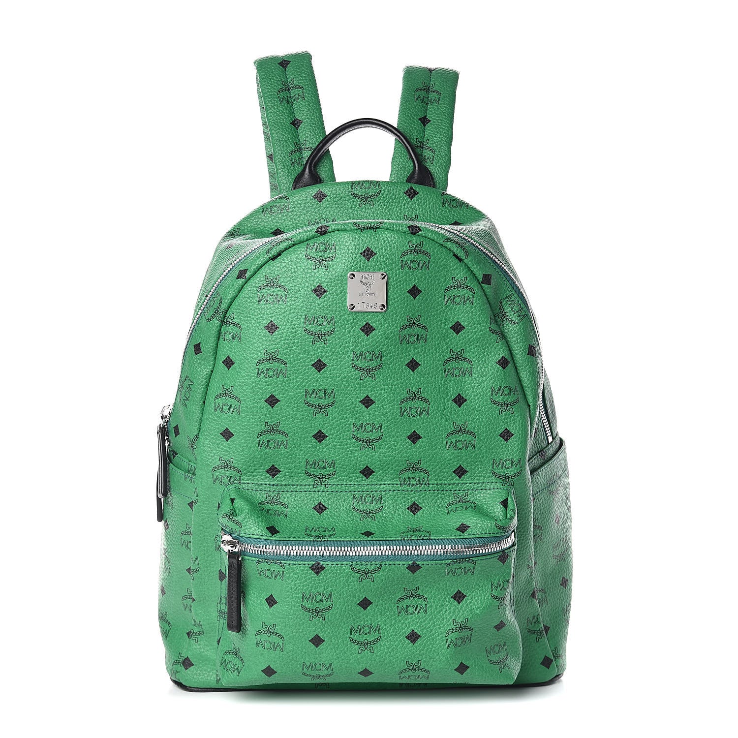 MCM Dark Green Logo Backpack MCM Printed canvas Stark Backpack GREEN | Base Blu main image 2