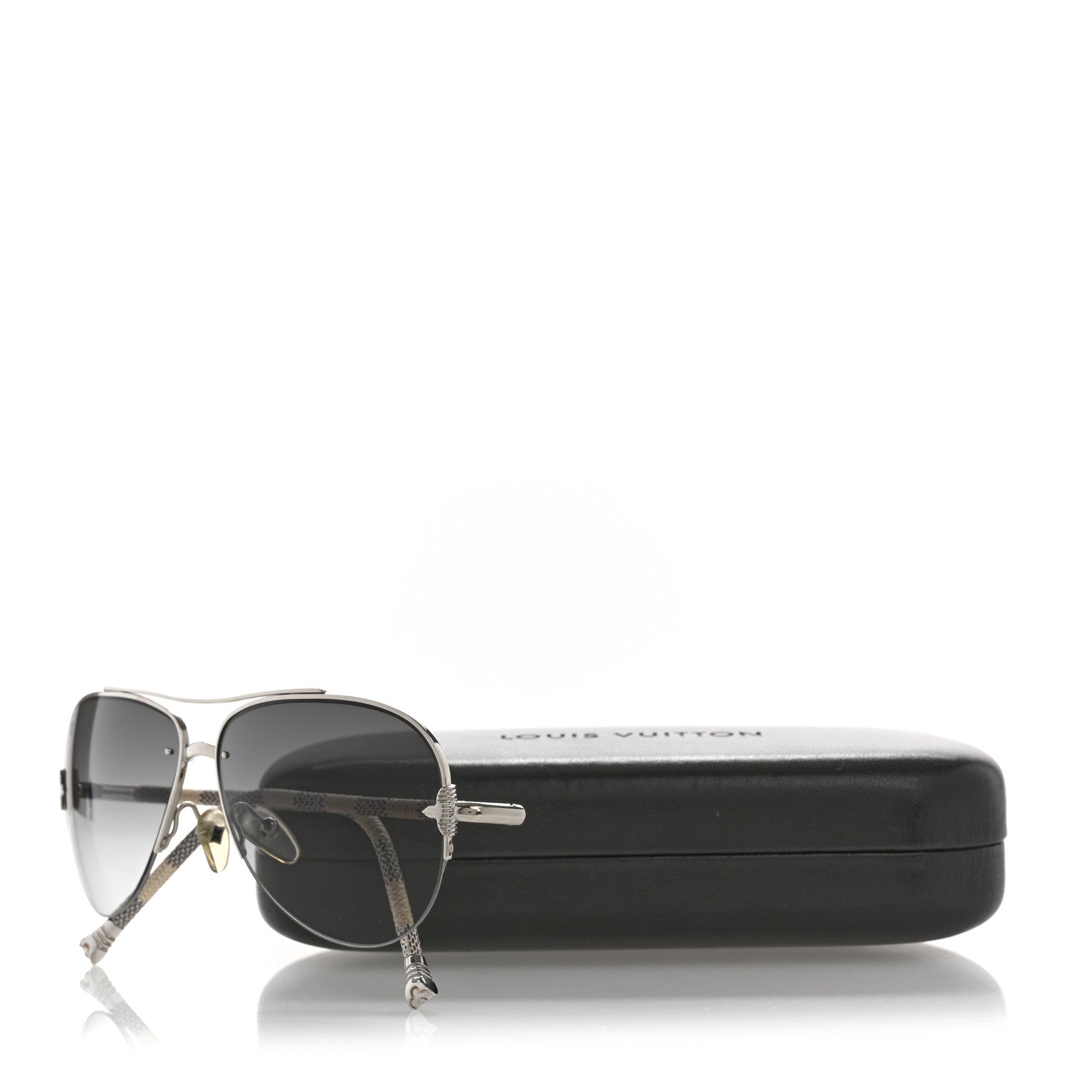 Louis Vuitton Damier Azur Petite Viola Pilote Aviator Sunglasses Z0570U 8 of 8