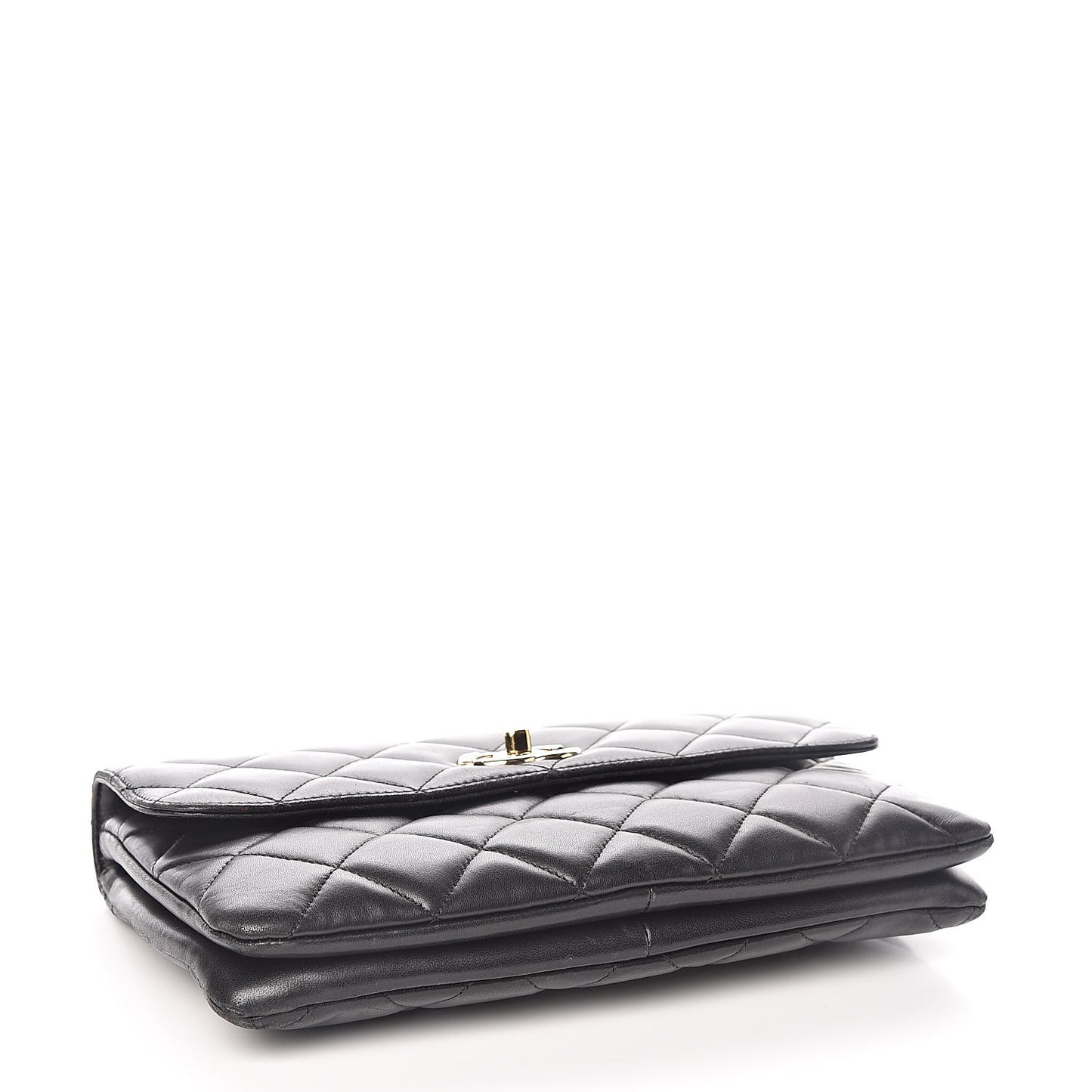 Lambskin Quilted Medium Trendy CC Flap Black