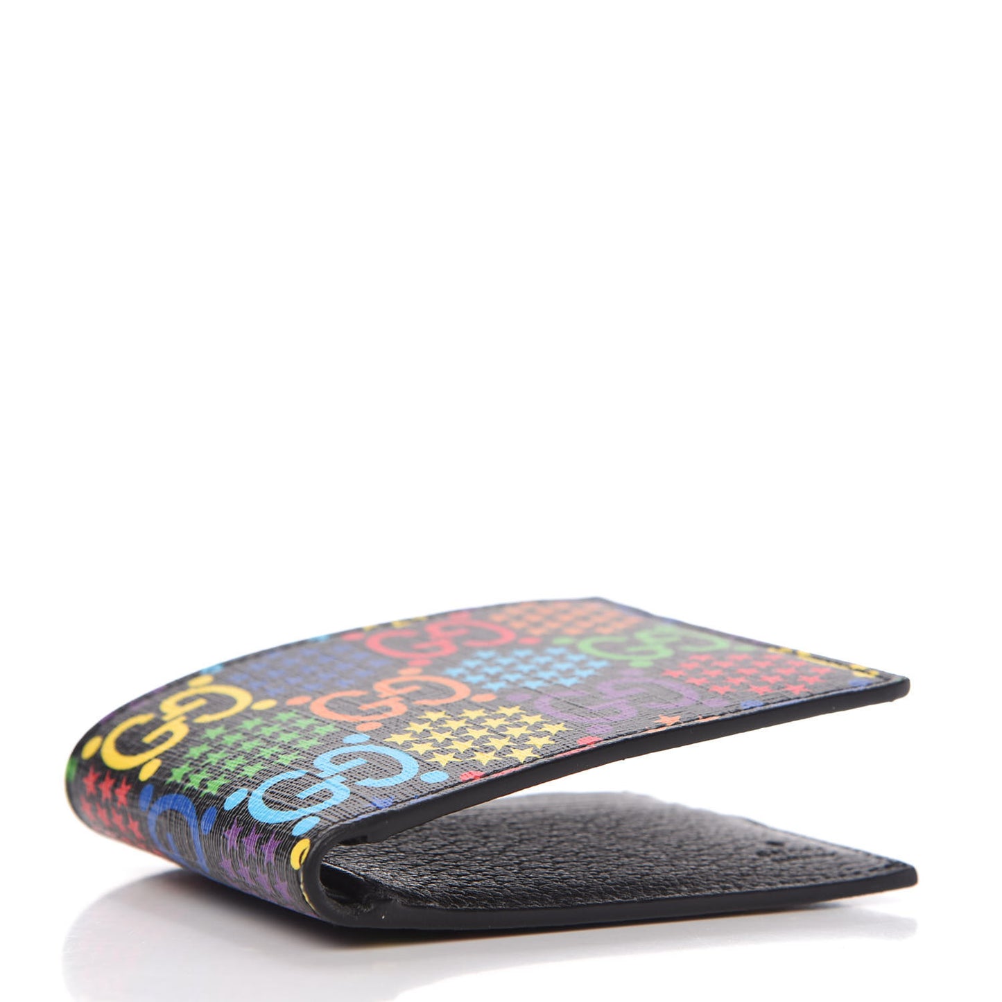 GG Supreme Monogram Psychedelic Bi-Fold Wallet Black Multicolor