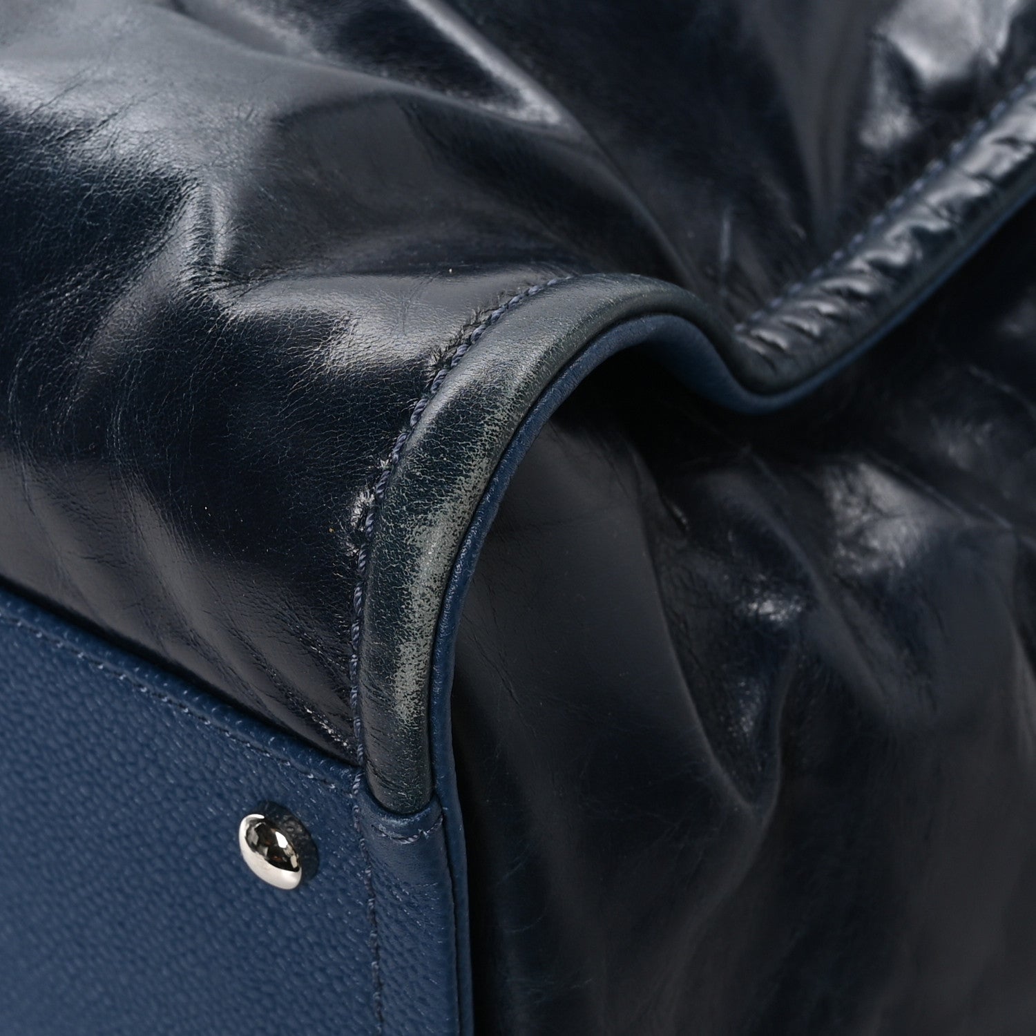 Chanel Glazed Calfskin Large Deauville Tote Blue 10 of 14