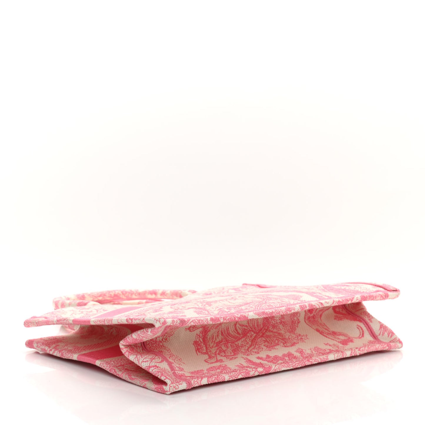 Canvas Embroidered Medium Dioriviera Toile De Jouy Book Tote Peony Pink