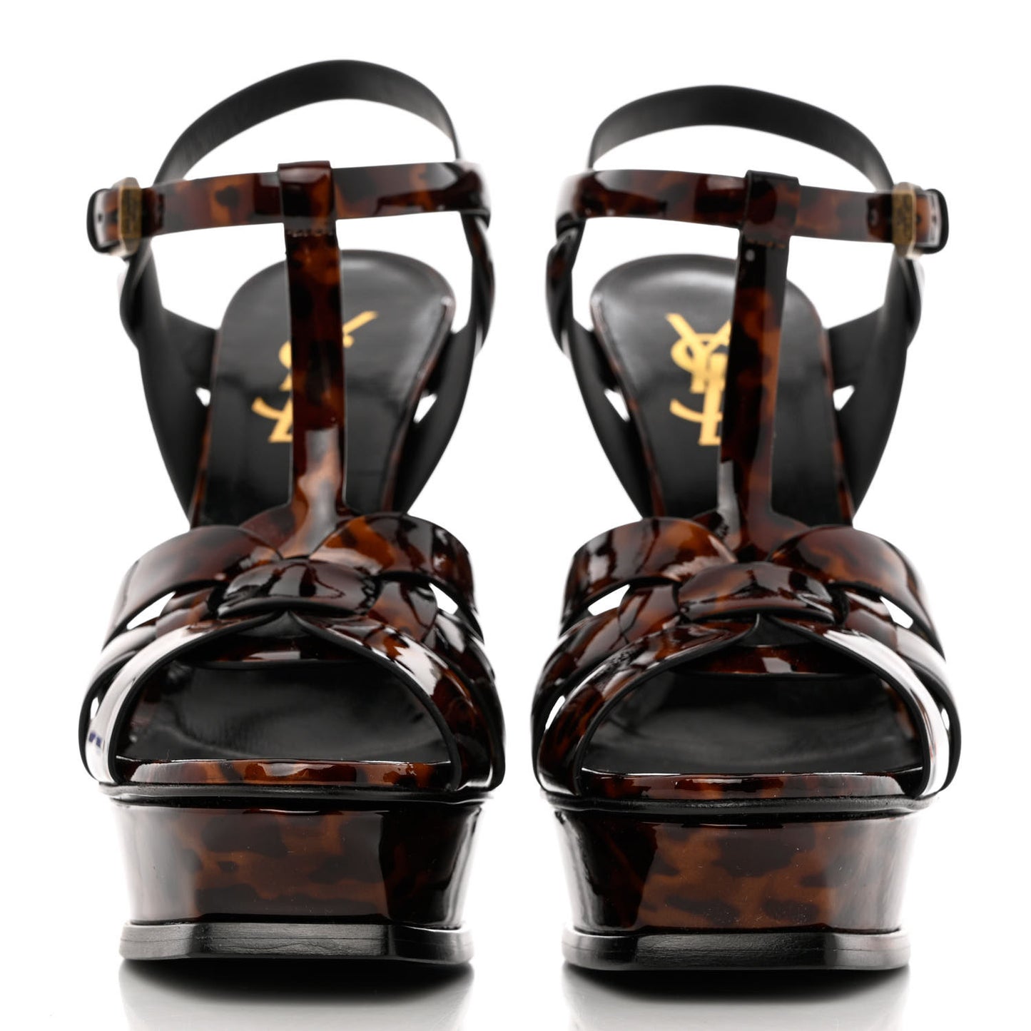Patent Tribute 105 Platform Sandals 36 Tortoiseshell