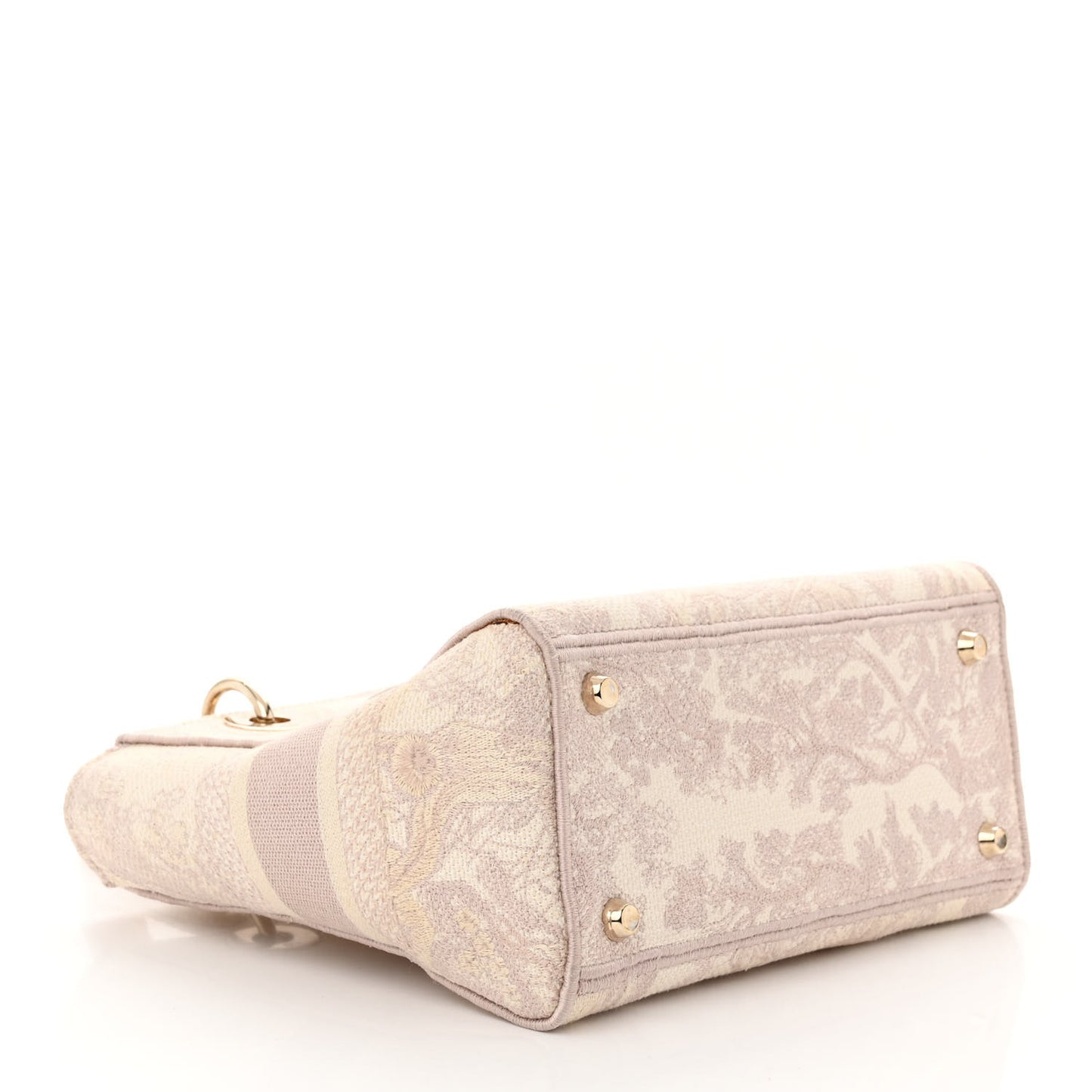 Canvas Toile De Jouy Reverse Embroidered Medium Lady D-Lite Rose