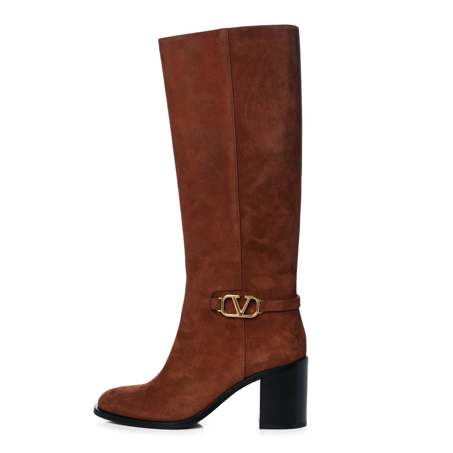 Suede Vlogo Knee High Boots 39 Brown