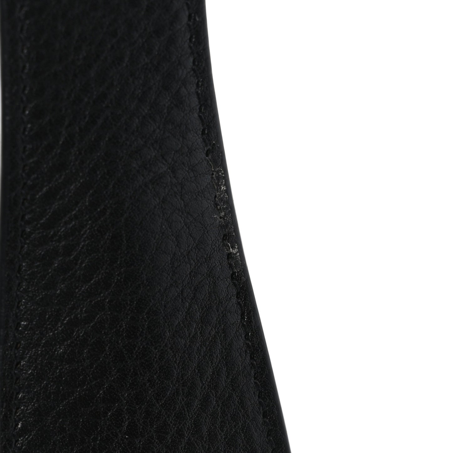 Grained Calfskin Half Moon Shoulder Bag Black