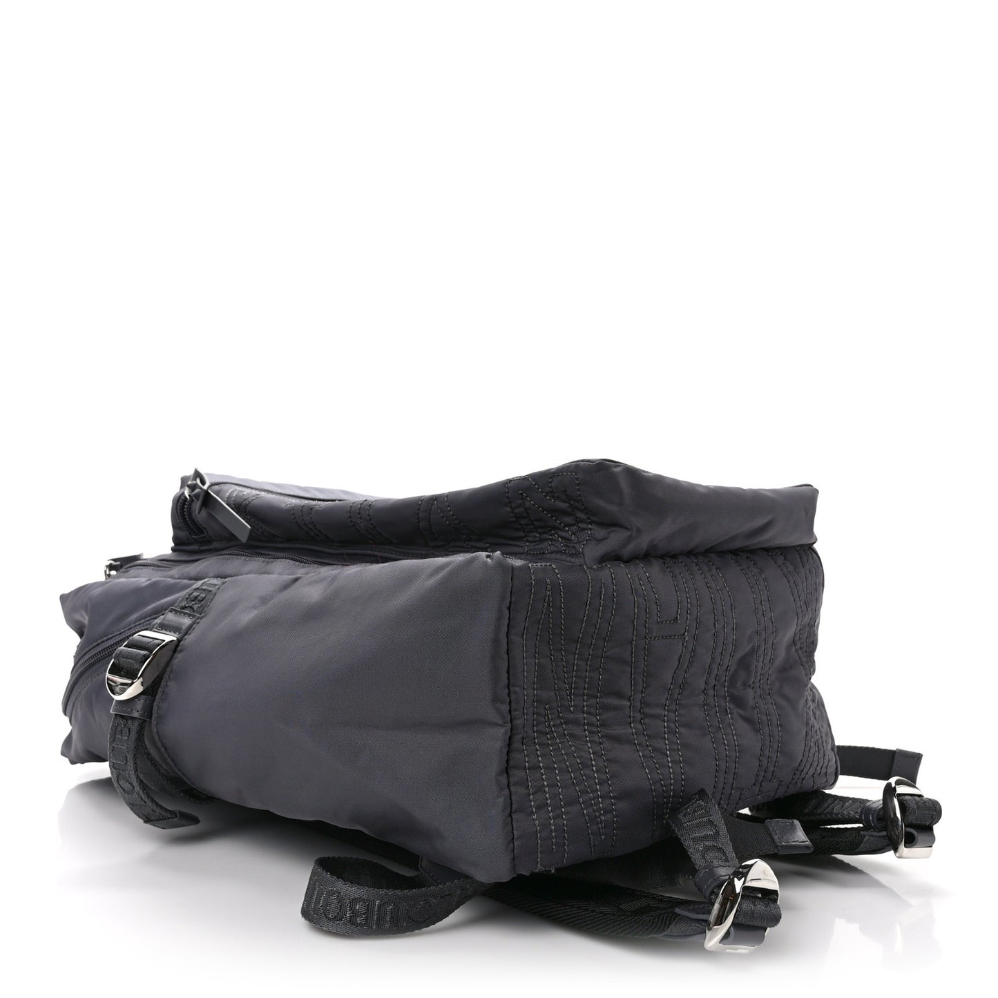 Calfskin Rubber Nylon Loubideal Backpack Smoky