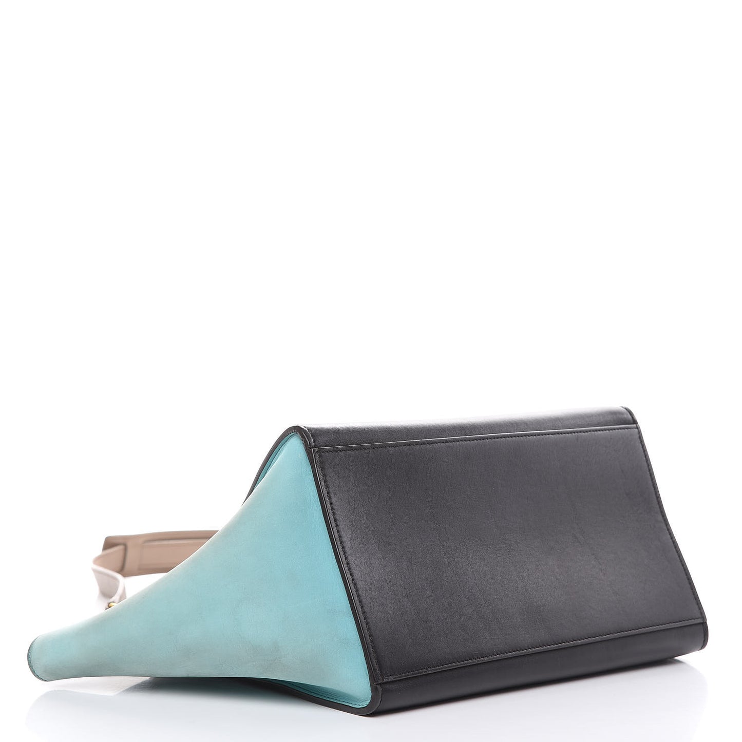 Smooth Calfskin Nubuck Small Tri-Color Trapeze Taupe