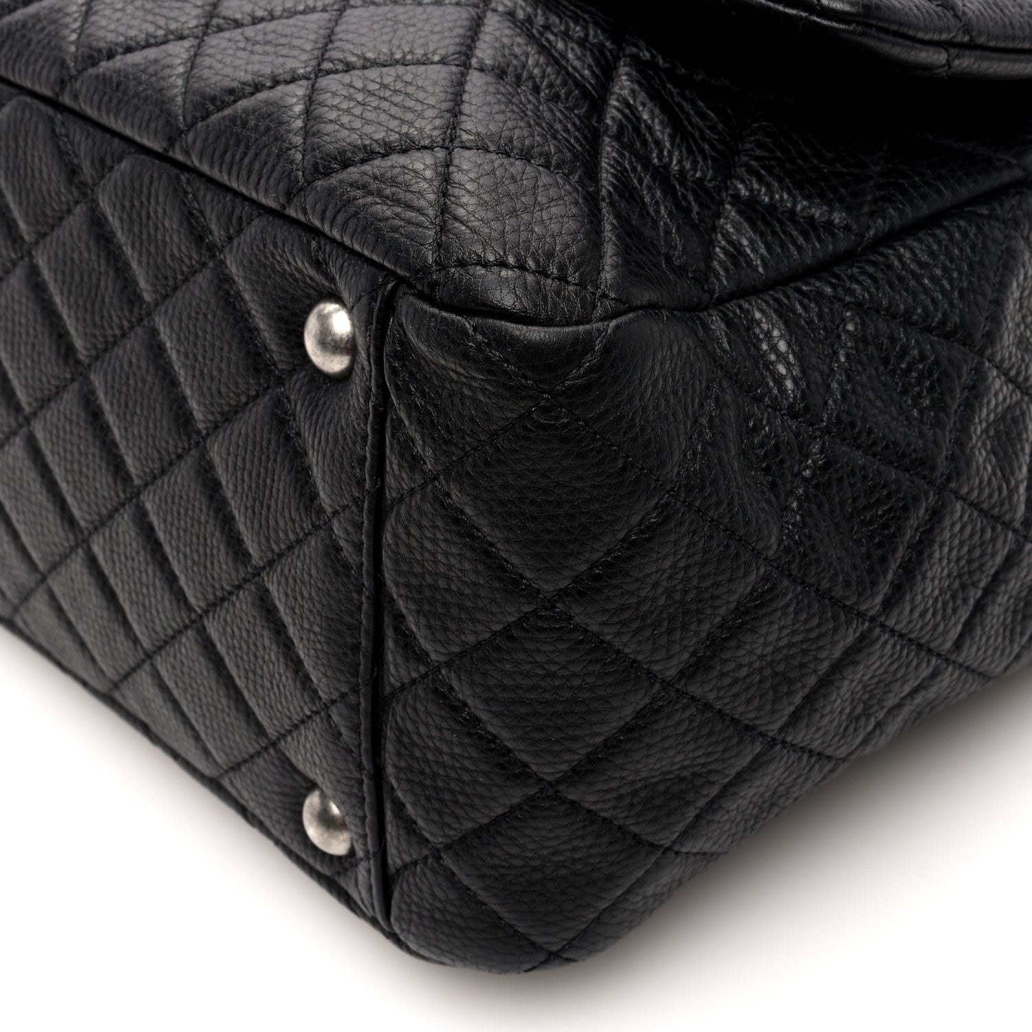 Chanel Grained Calfskin Quilted XXL Travel Flap Bag Black 9 of 9