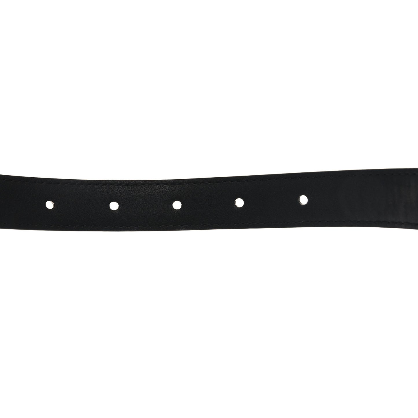 Azalea Calfskin Enamel Monochrome Double G 20mm Belt 75 30 Black