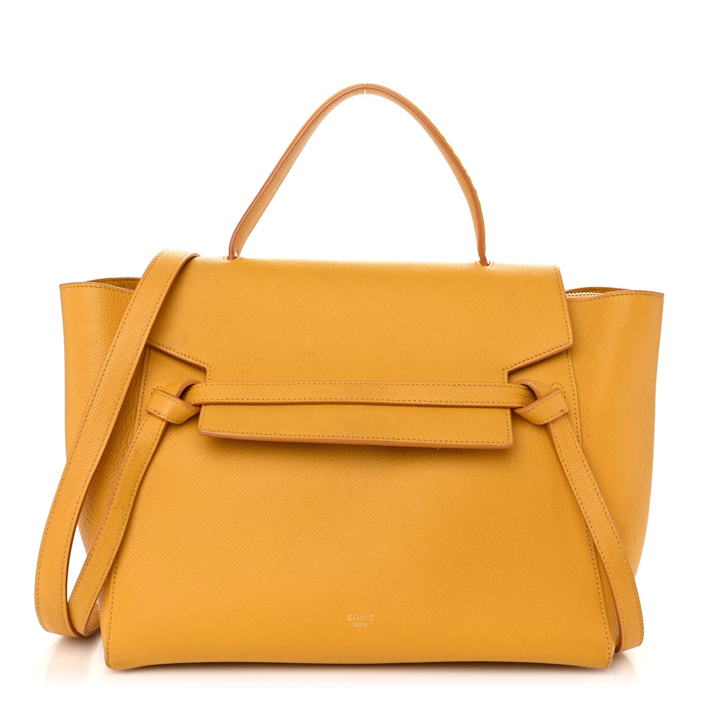 Grained Calfskin Mini Belt Bag Amber