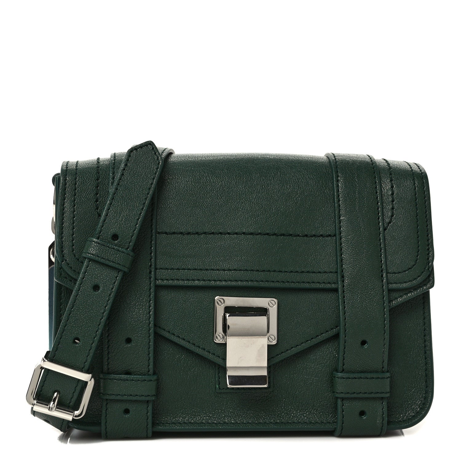 Proenza Schouler Lambskin PS1 Mini Crossbody Bag Dark Teal 1 of 8