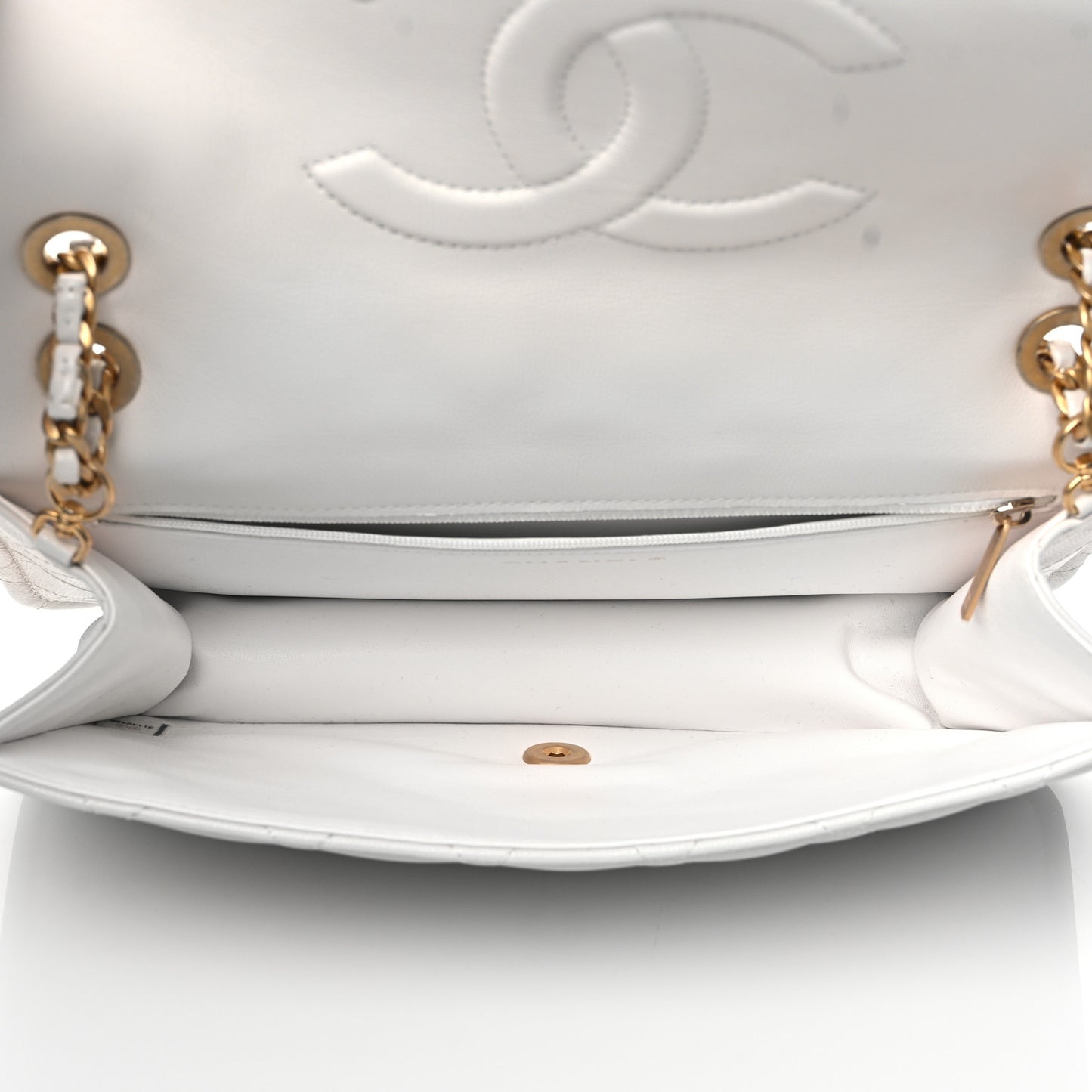 Caviar Quilted Large Sweet Classic Flap White