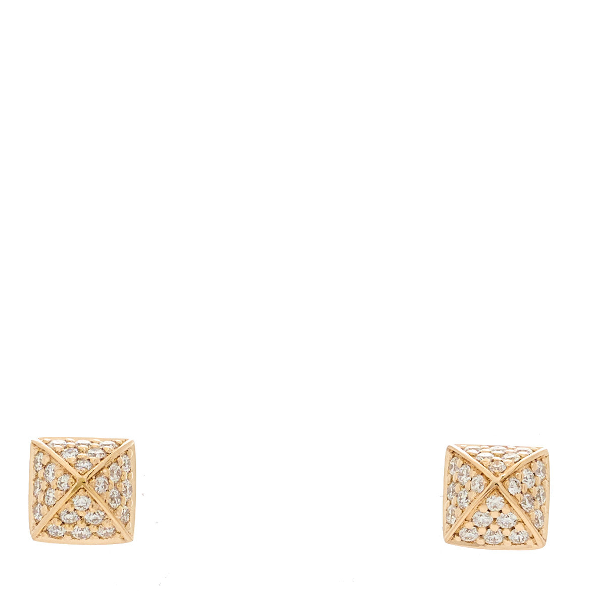 18K Rose Gold Diamond Clou d'H Stud Earrings